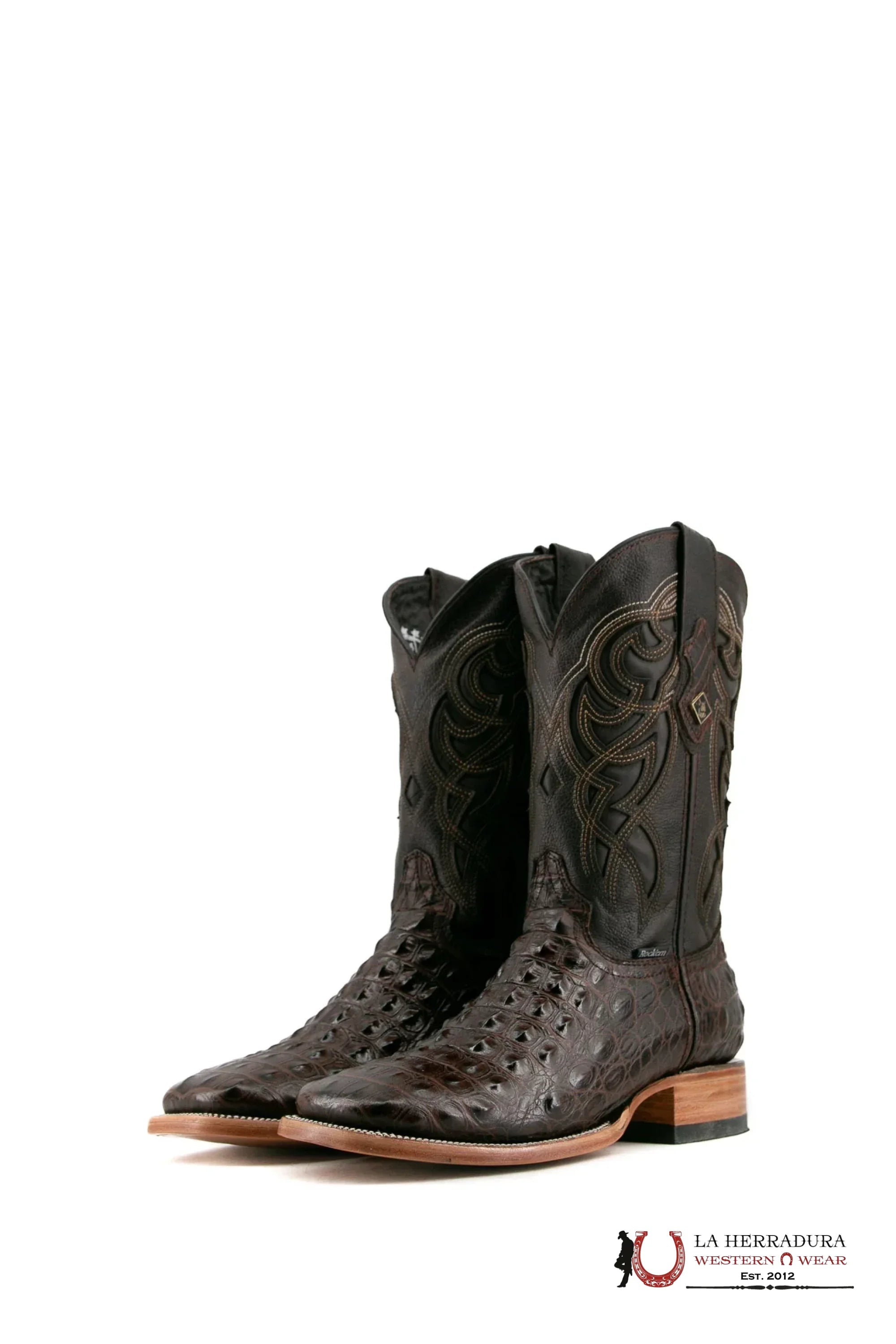 ROCKEM BROWN LOMO DE NILO SQUARE TOE BOTAS HOMBRES