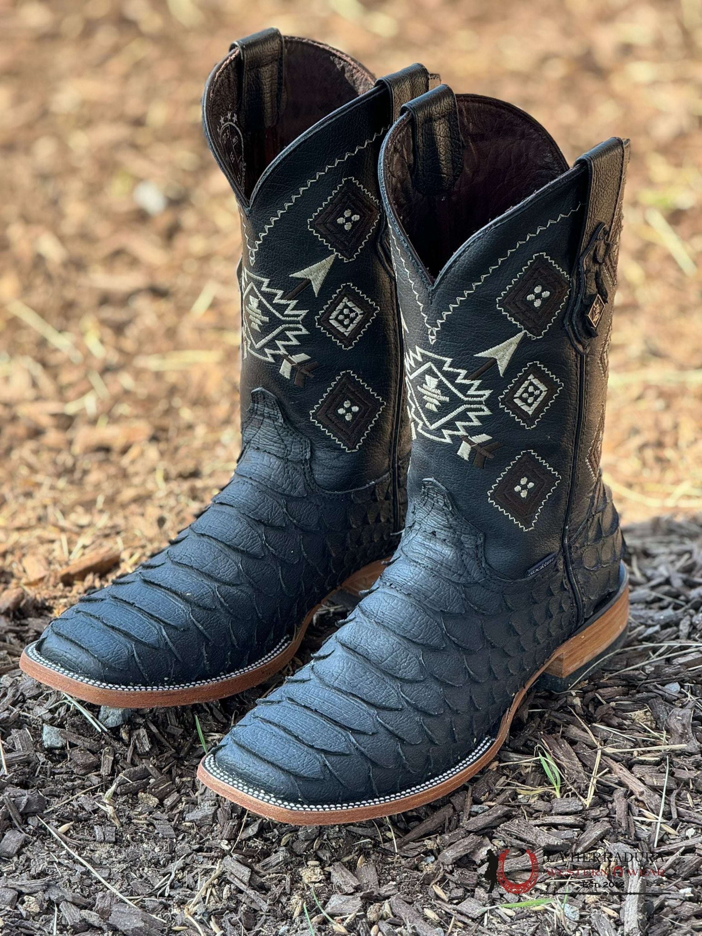 Mens Python Mega Negro Matte Boot Botas Hombres
