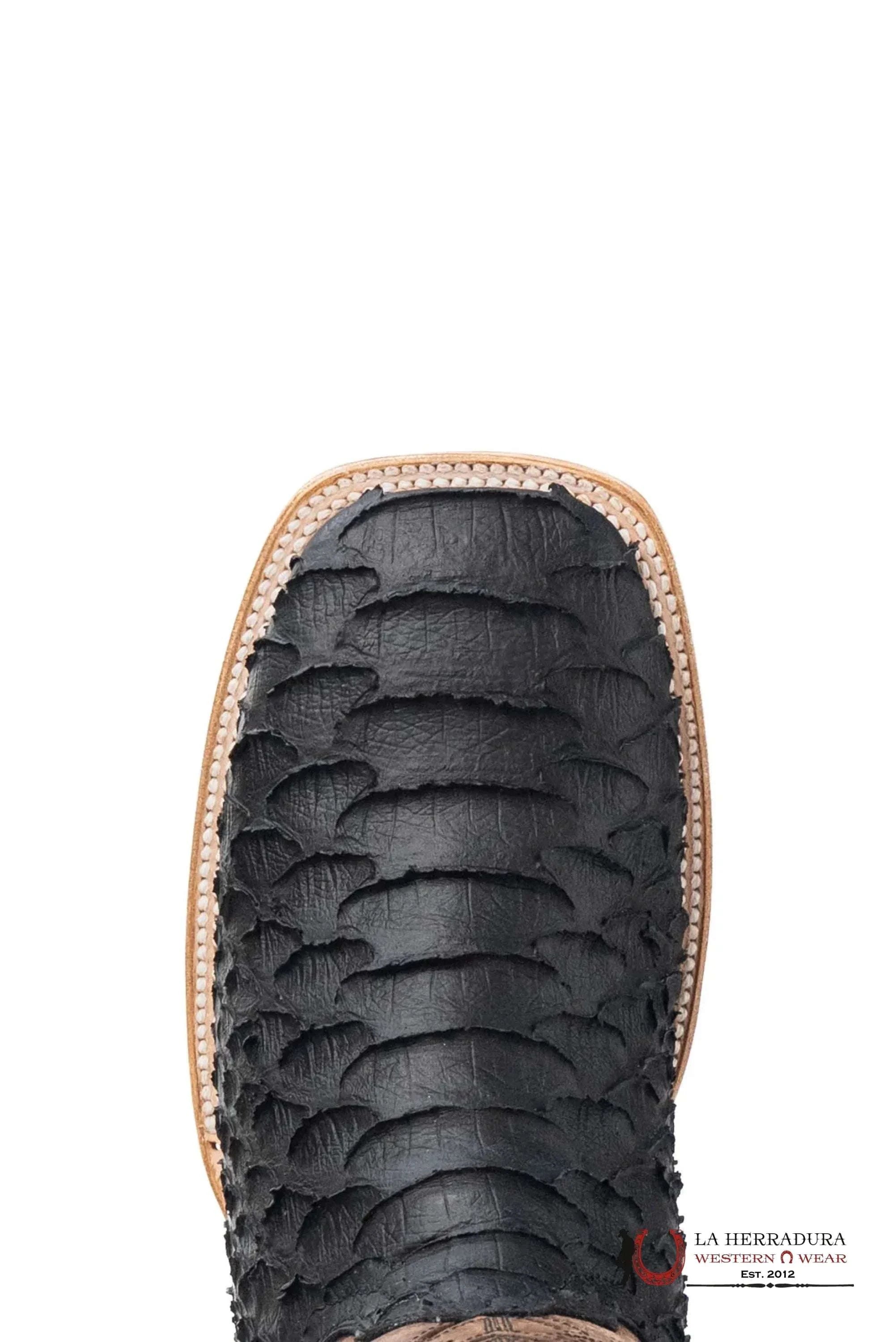 ROCKEM CLON PYTHON MATTE BLACK *BROWN TUBE* SQ. TOE BOOT BOTAS HOMBRES