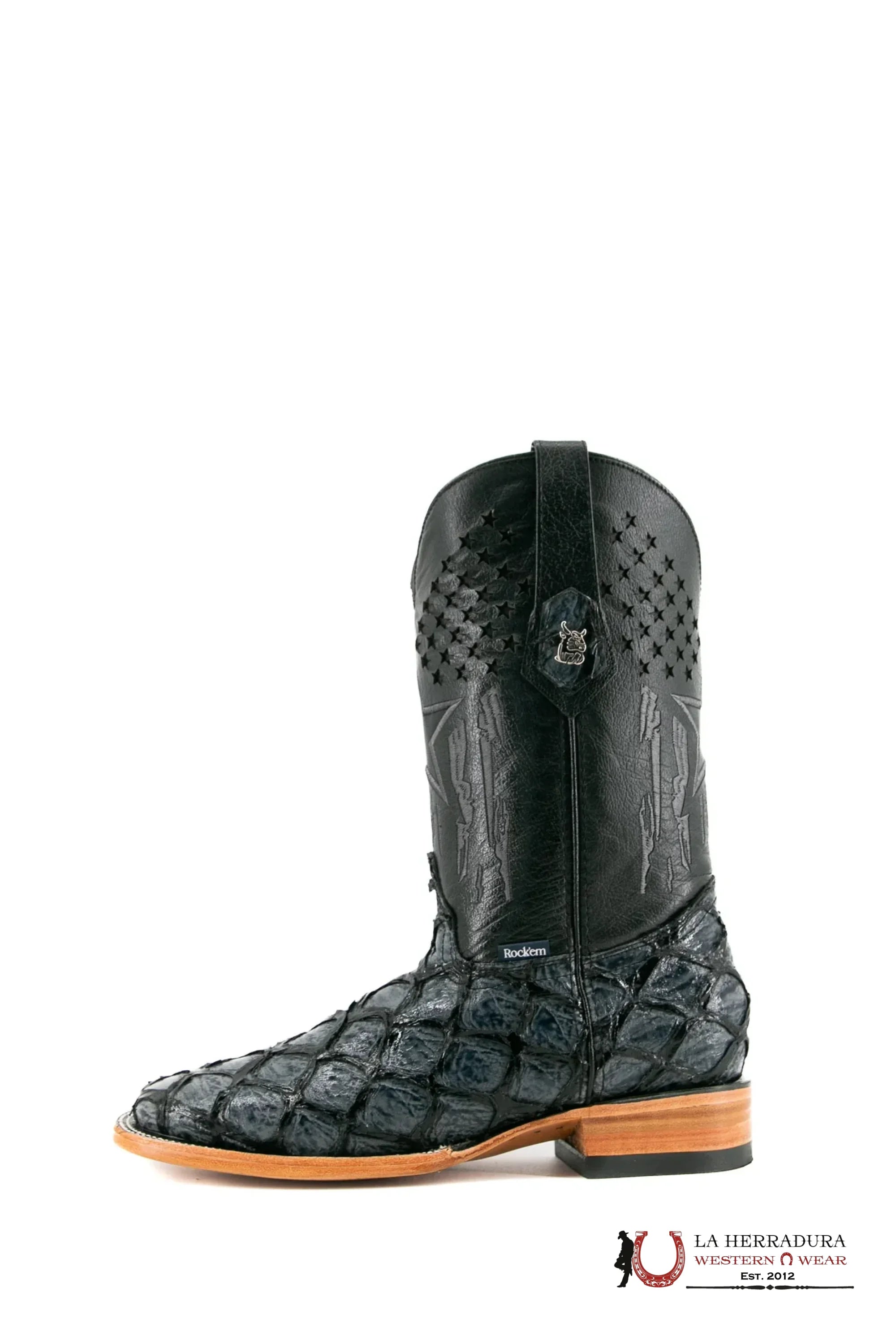 ROCKEM CLON FISH BOOT BLUEISH GREY SQ. TOE BOTAS HOMBRES