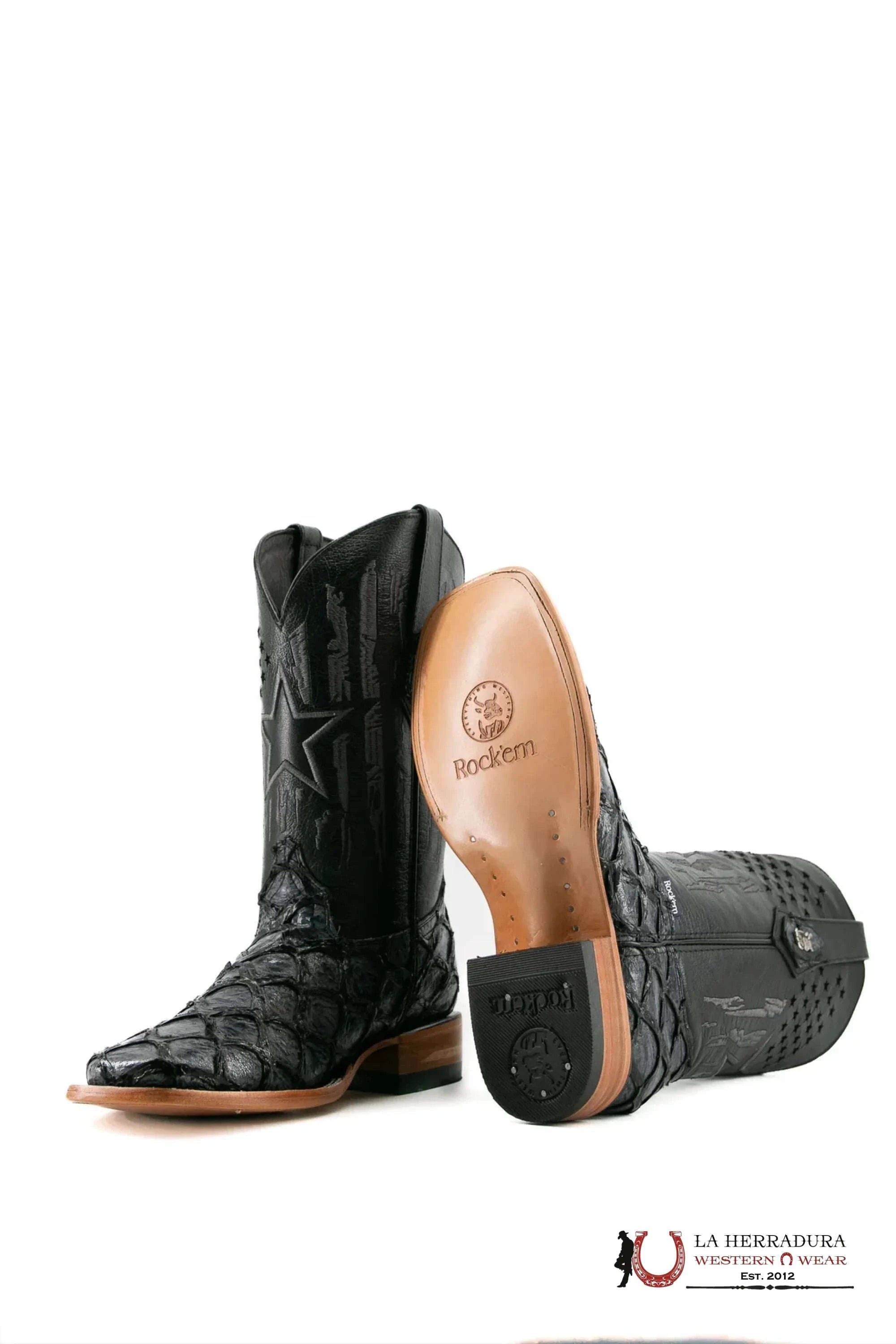 ROCKEM CLON FISH BOOT BLUEISH GREY SQ. TOE BOTAS HOMBRES