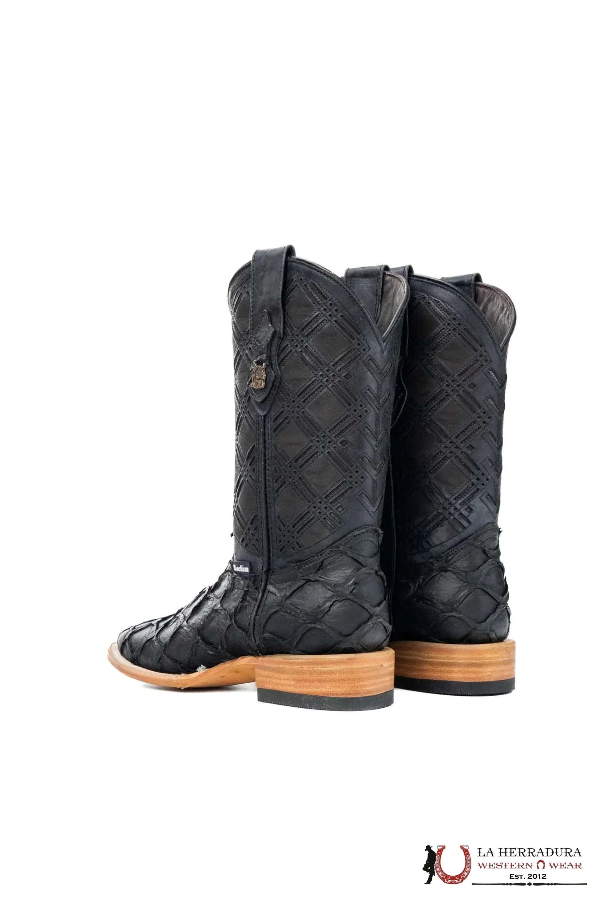 ROCKEM CLON FISH BOOT MATTE BLACK SQ. TOE BOTAS HOMBRES