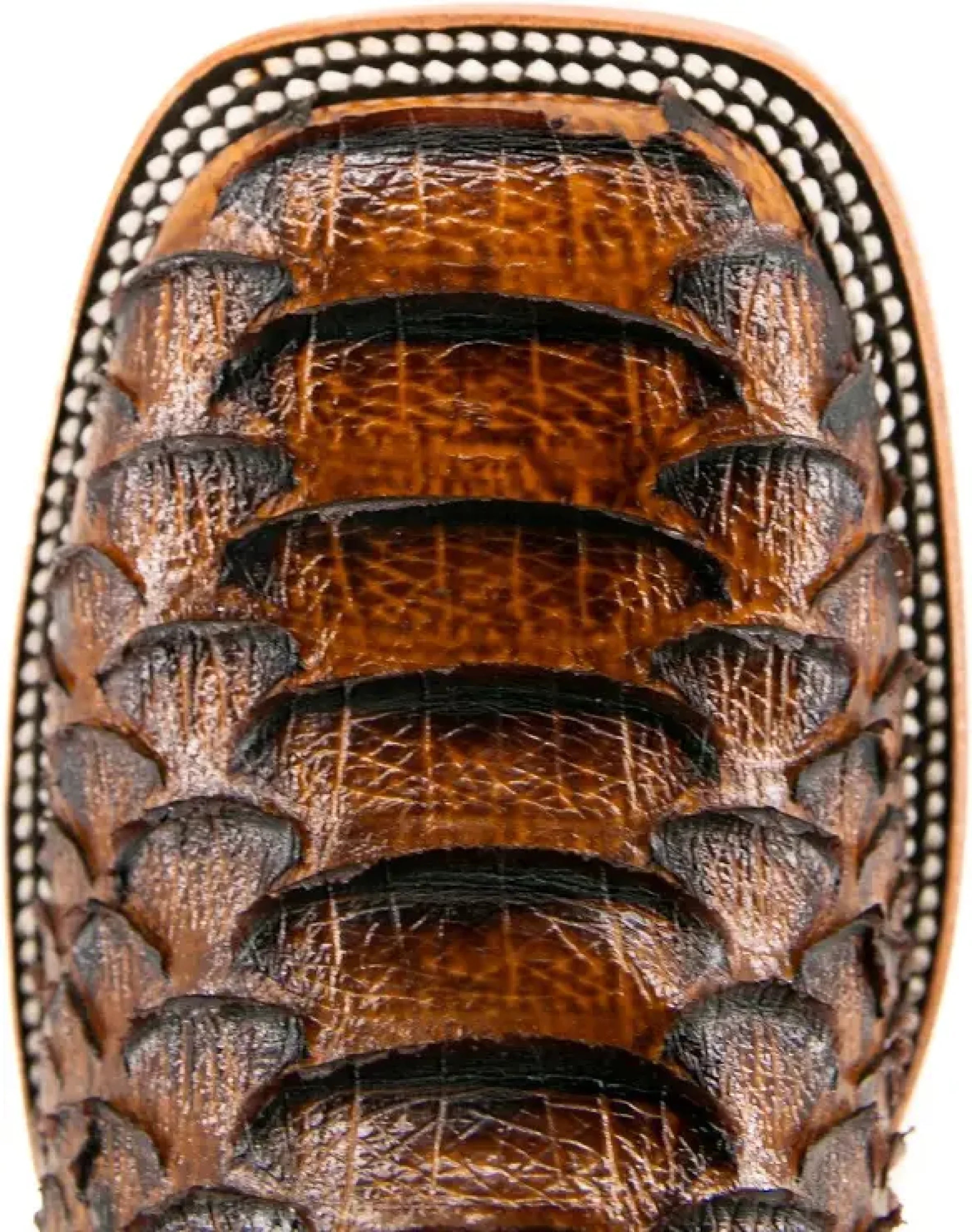 ROCKEM CLON MIEL/HONEY BRILLOSO PYTHON SHINY SQ. TOE BOOT (MEX TUBO) BOTAS HOMBRES