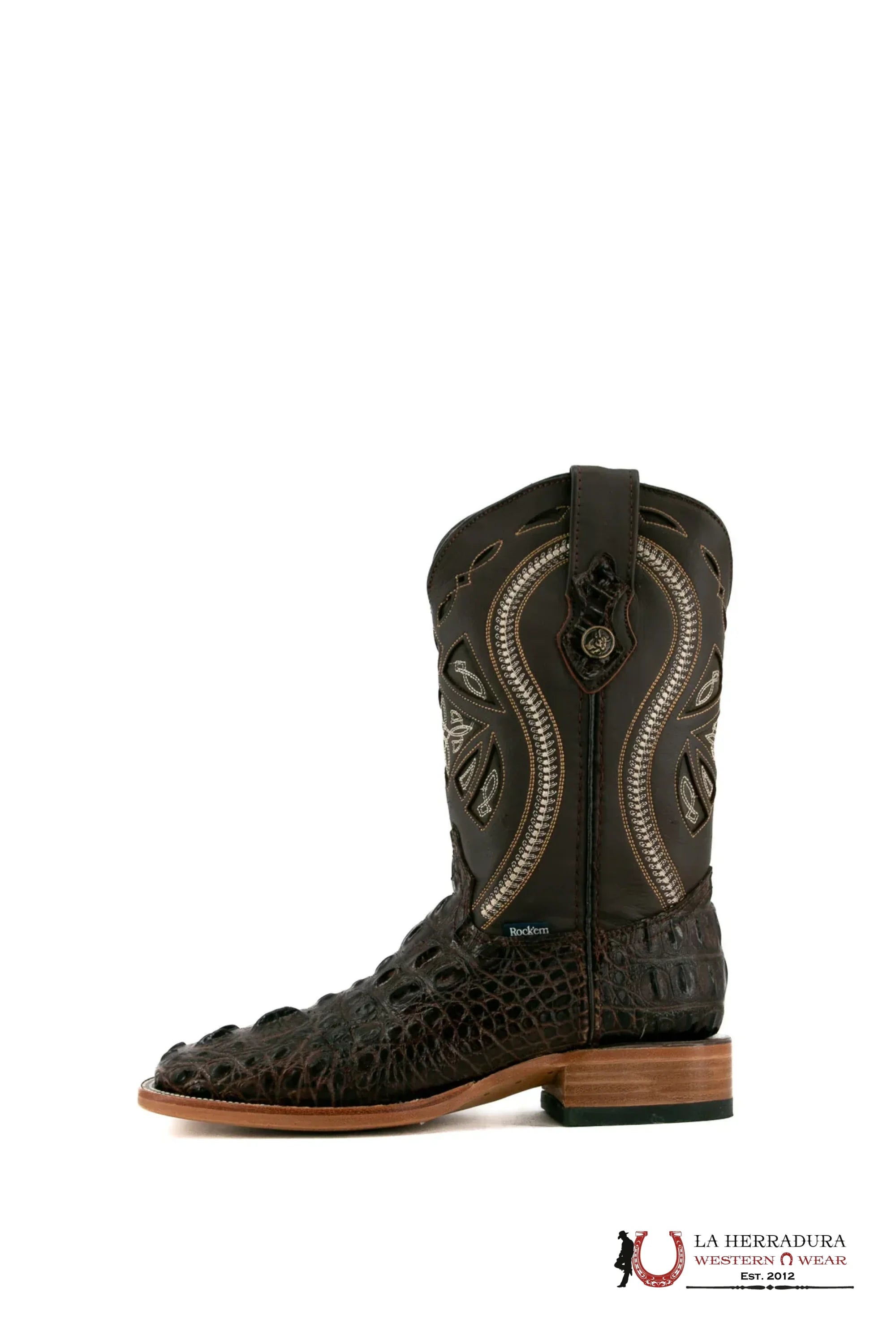 ROCKEM CLON NUCA BROWN SQ. TOE BOOT BOTAS HOMBRES