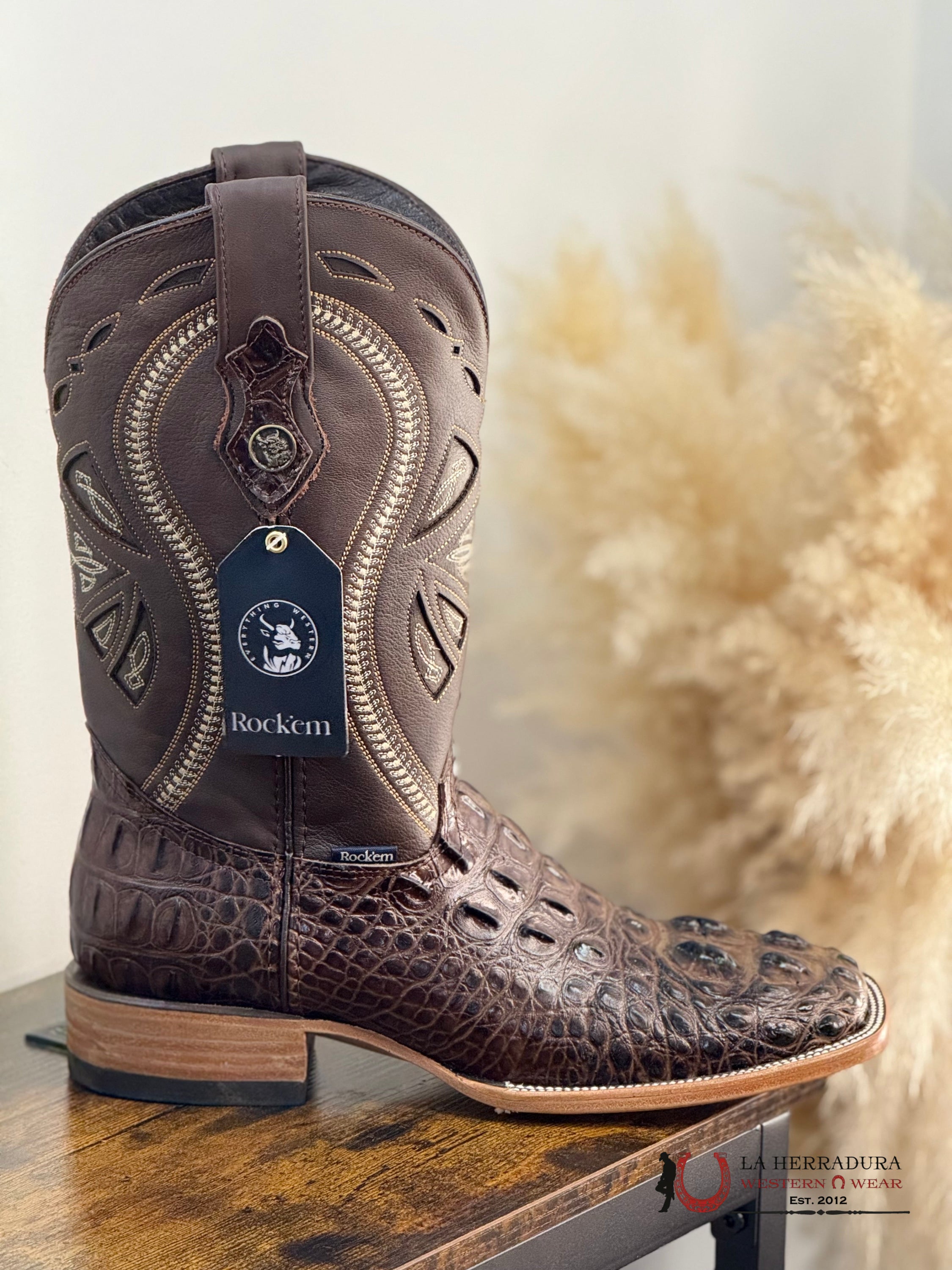 ROCKEM CLON NUCA BROWN SQ. TOE BOOT BOTAS HOMBRES