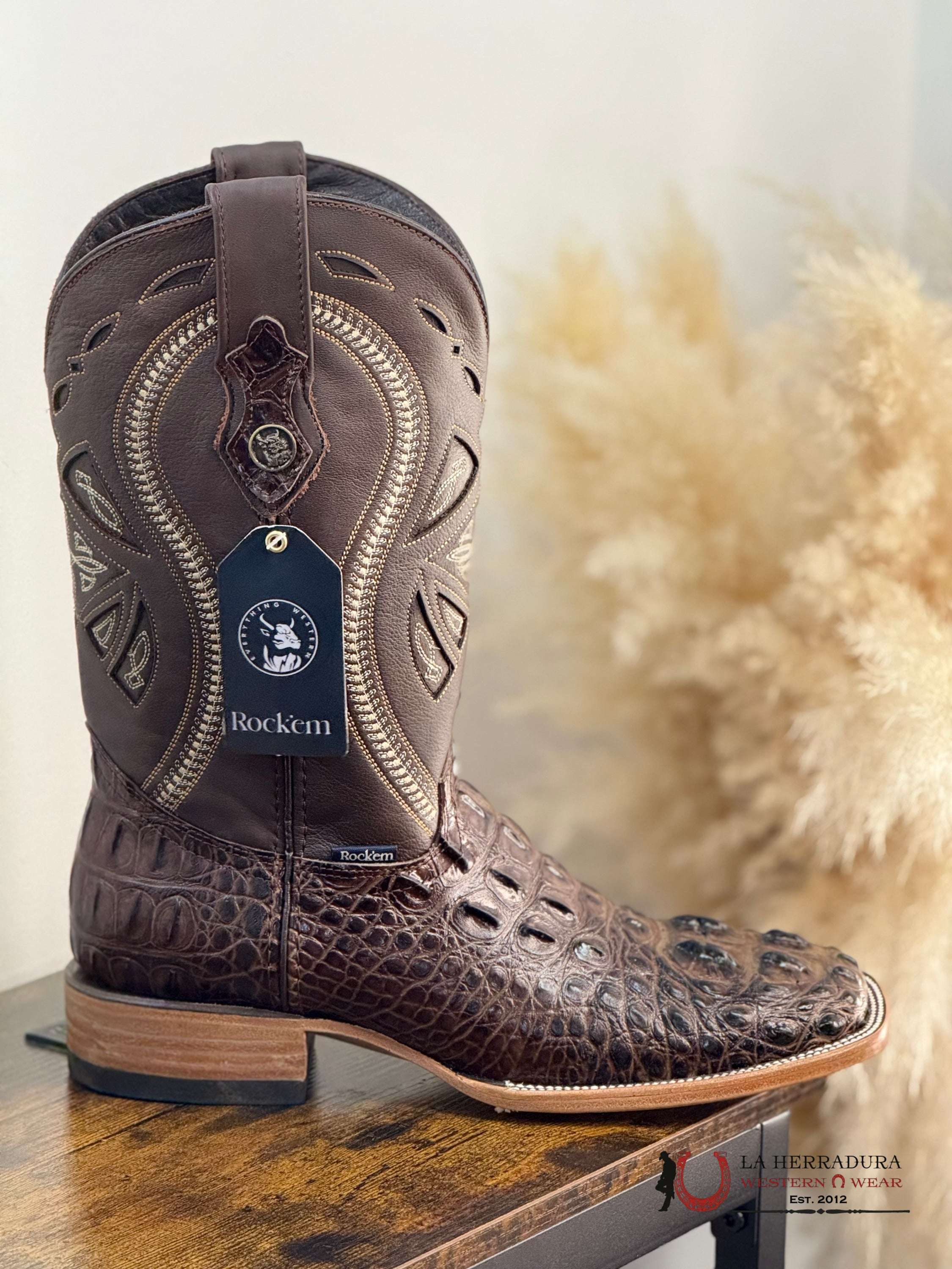 ROCKEM CLON NUCA BROWN SQ. TOE BOOT BOTAS HOMBRES