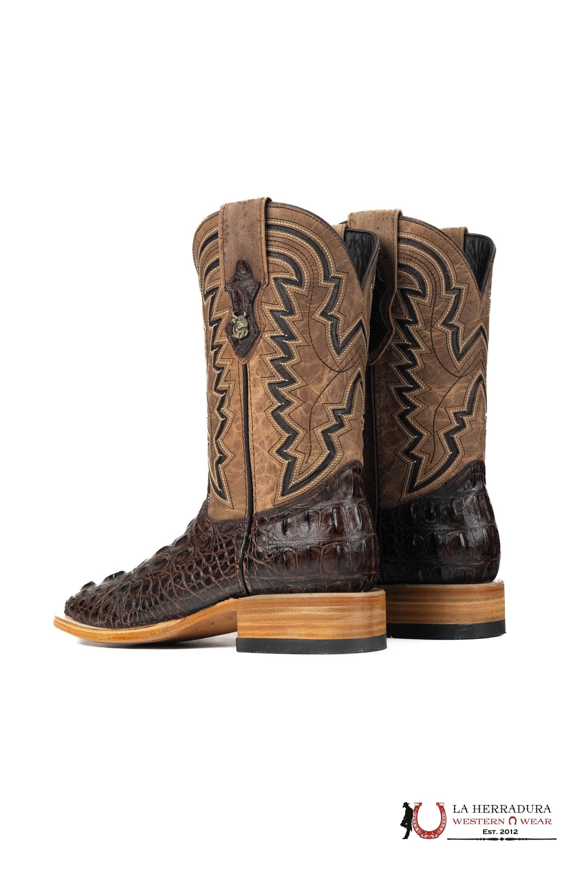 ROCKEM CLON NUCA LIGHT BROWN SQ. TOE BOOT NEW TUBE BOTAS HOMBRES