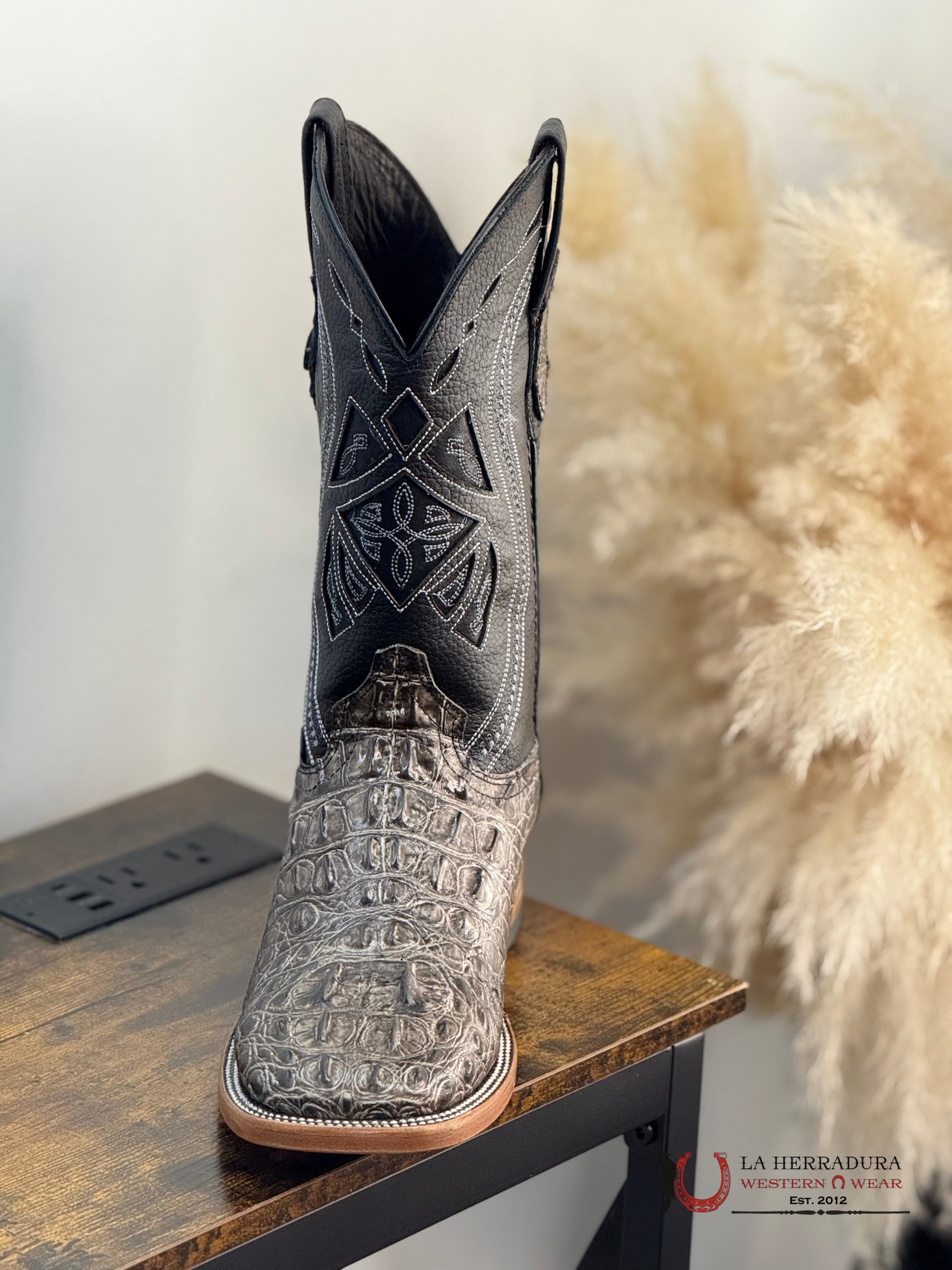 ROCKEM CLON NUCA NATURAL GREY SQ. TOE BOOT BOTAS HOMBRES