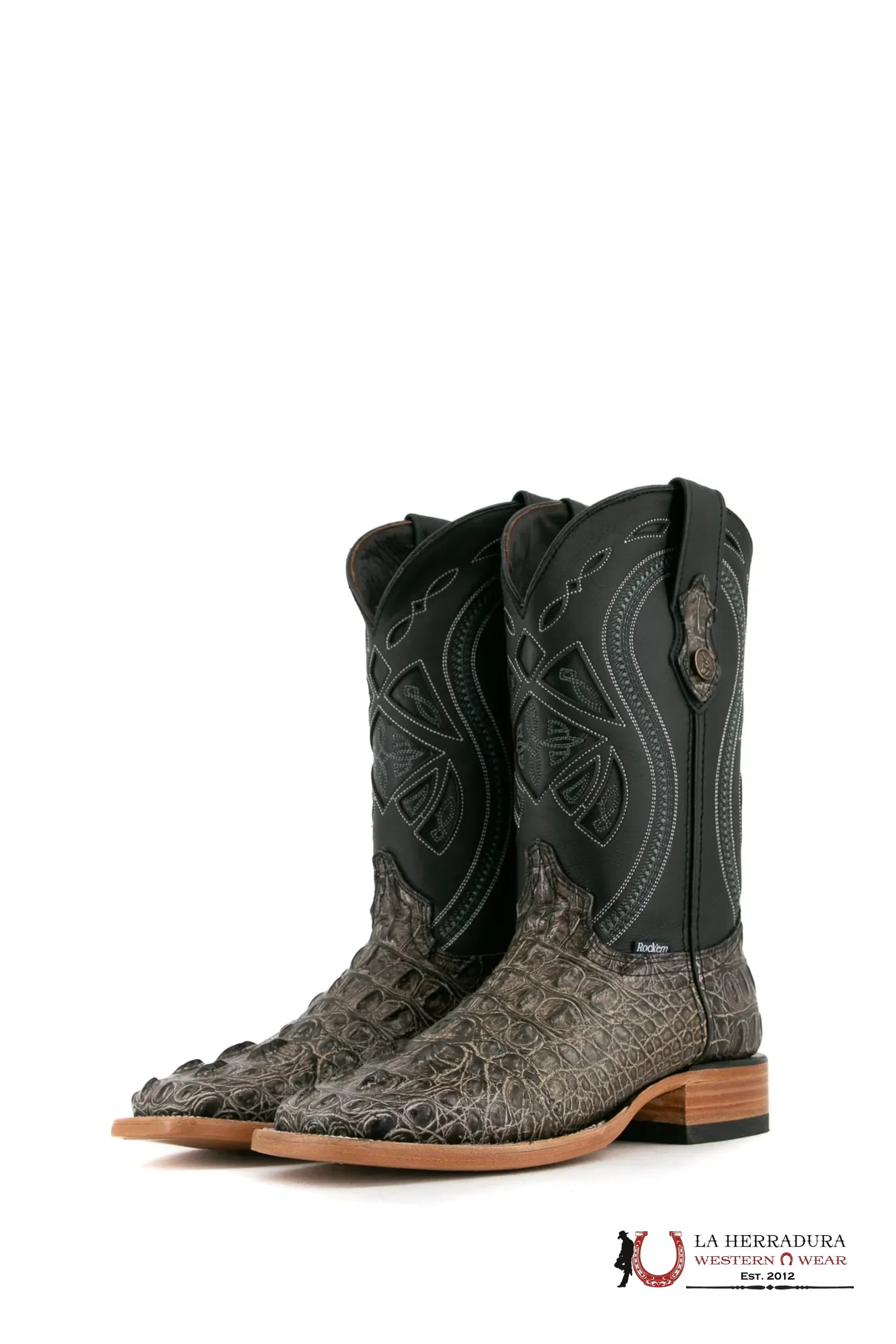 ROCKEM CLON NUCA NATURAL GREY SQ. TOE BOOT BOTAS HOMBRES