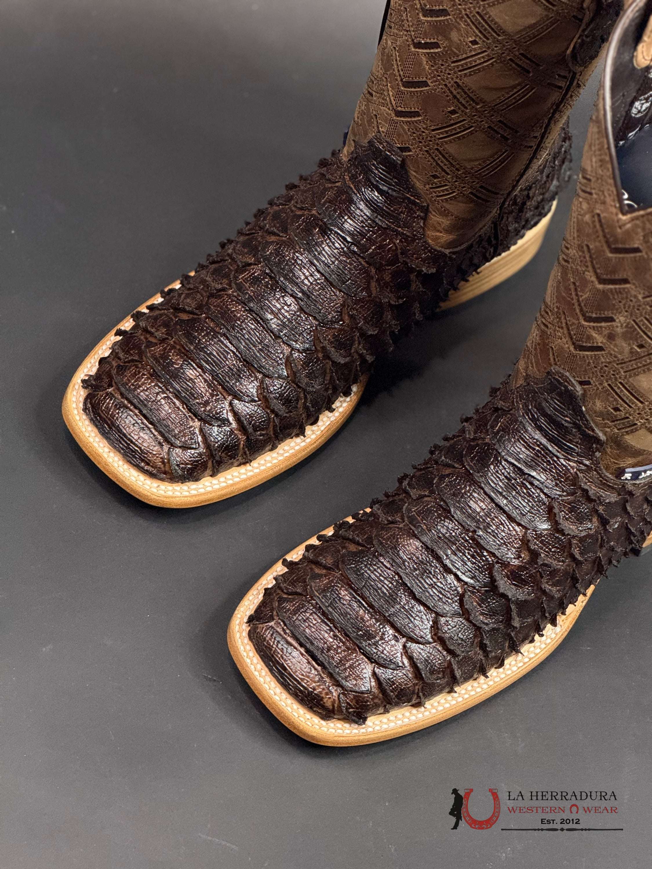 ROCKEM MENS CLON PITÓN MEGA CAFÉ BRILLOSO BOOT BOTAS HOMBRES