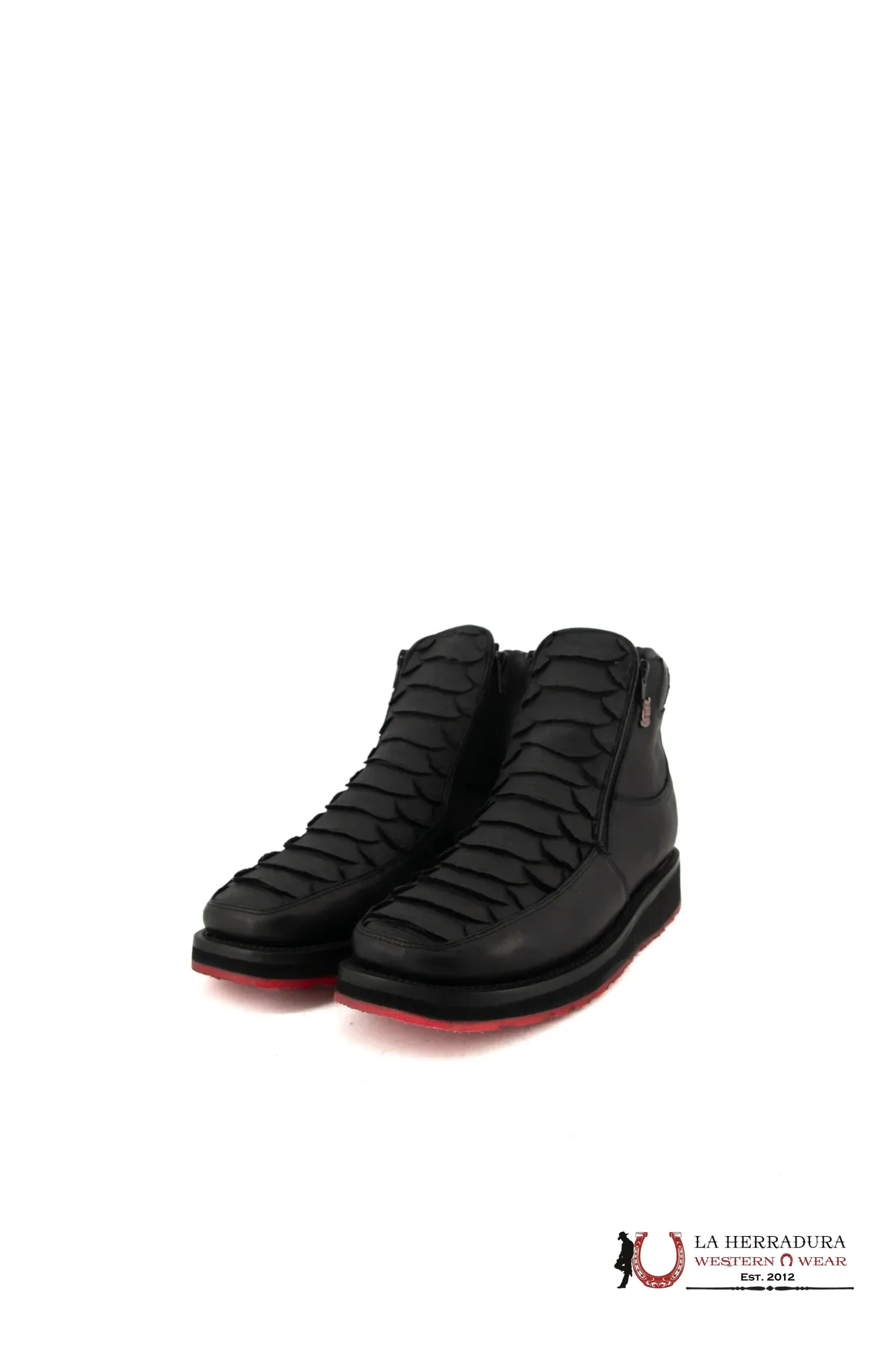 Botin Black Clon Python Red Bottom Casual Shoes Zapatos Hombres