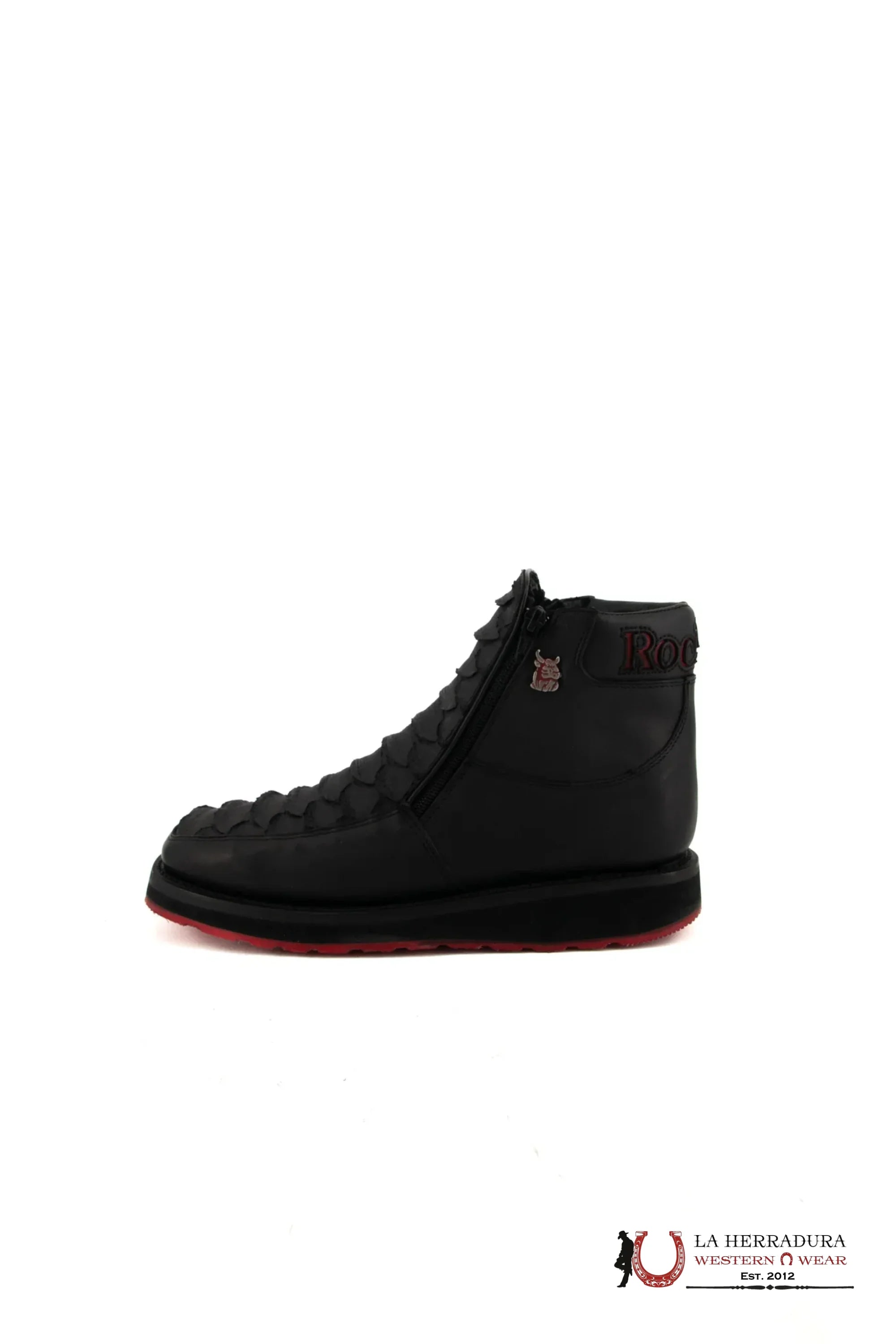 Botin Black Clon Python Red Bottom Casual Shoes Zapatos Hombres