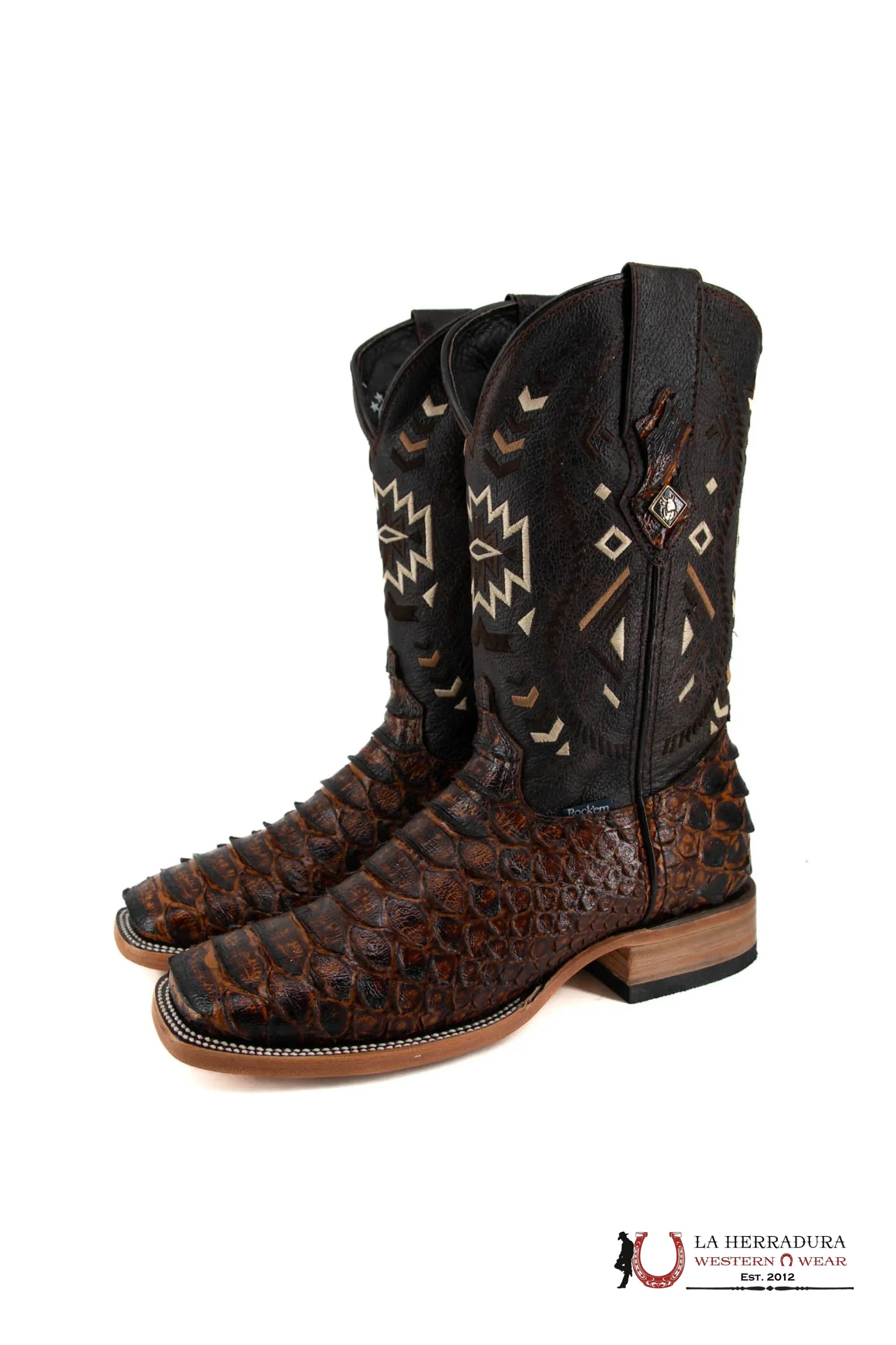 Mens Piton Clon Mega Miel Boot Square Toe Botas Hombres