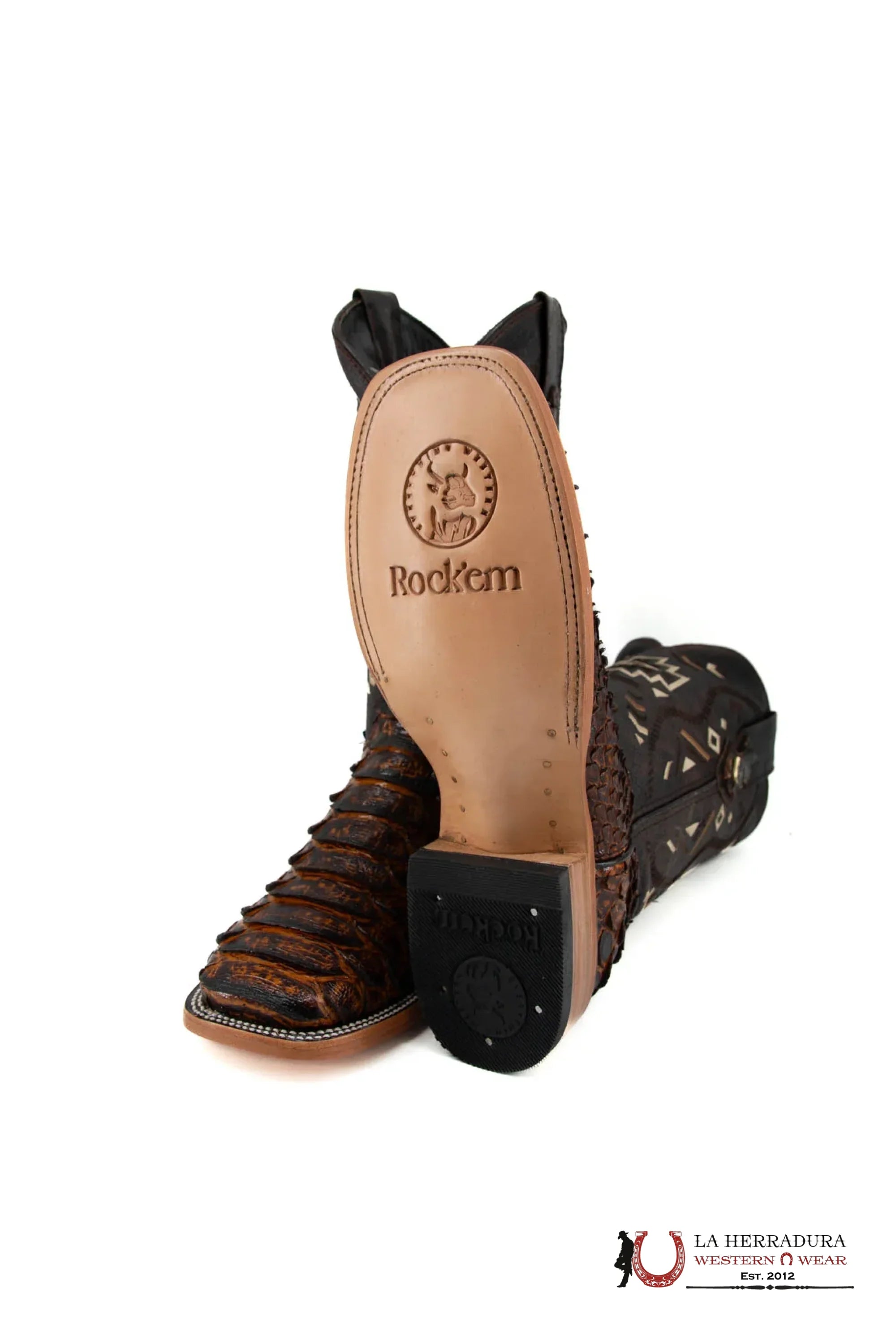 Mens Piton Clon Mega Miel Boot Square Toe Botas Hombres