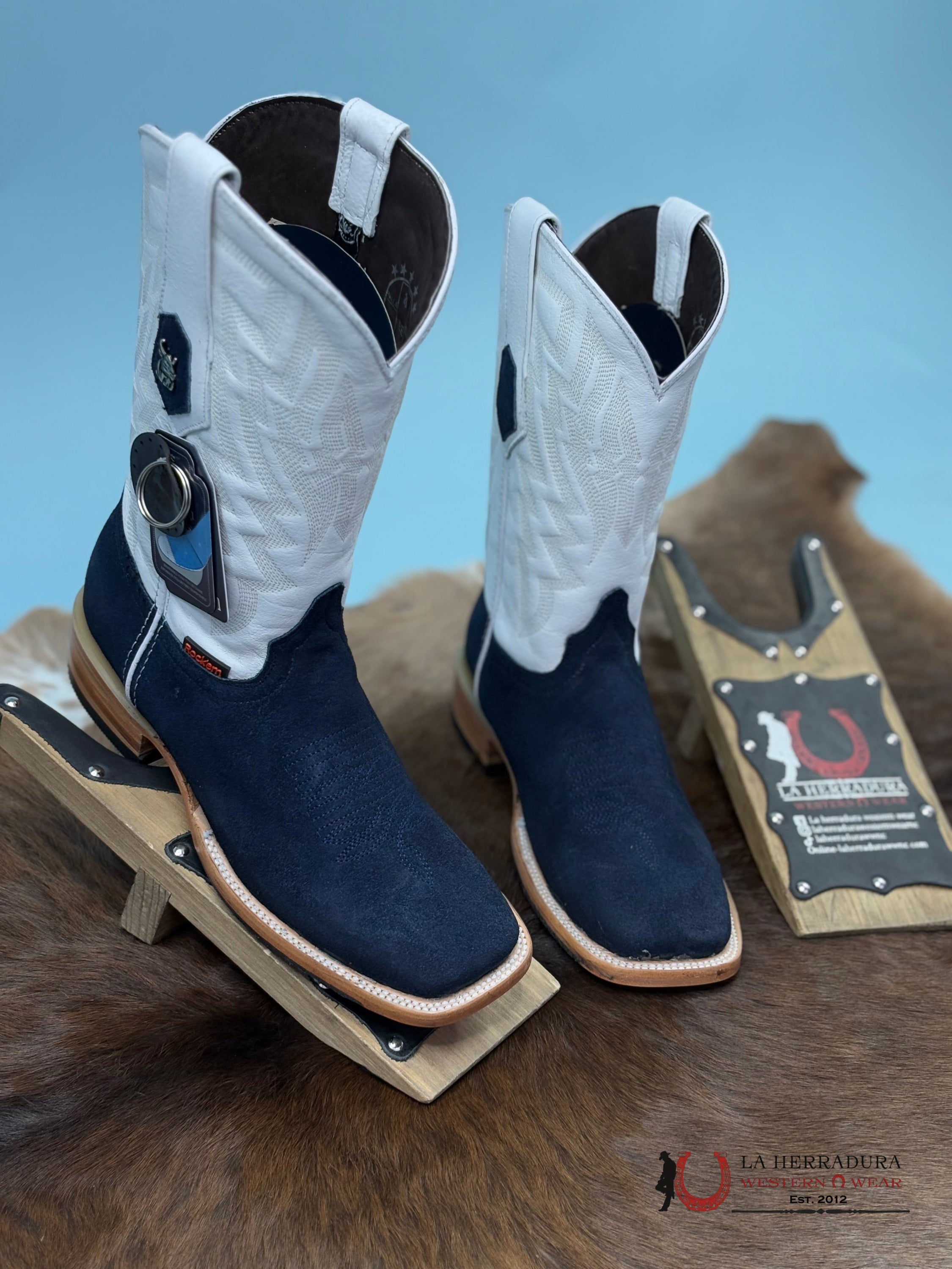 Men’s Rock’em Alpez Gamuza Azul Mezclilla Botas Hombres