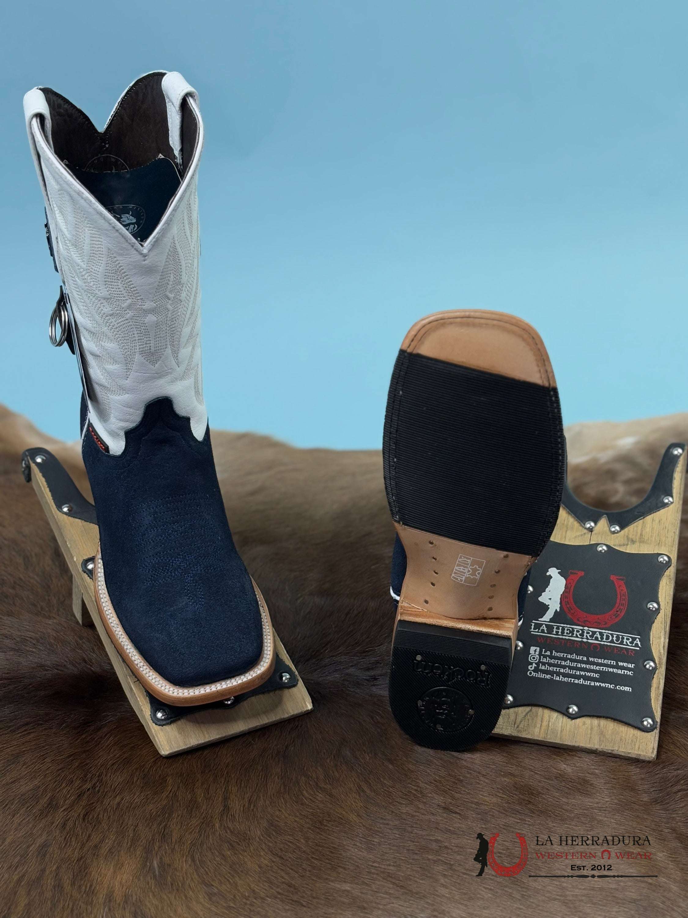 Men’s Rock’em Alpez Gamuza Azul Mezclilla Botas Hombres