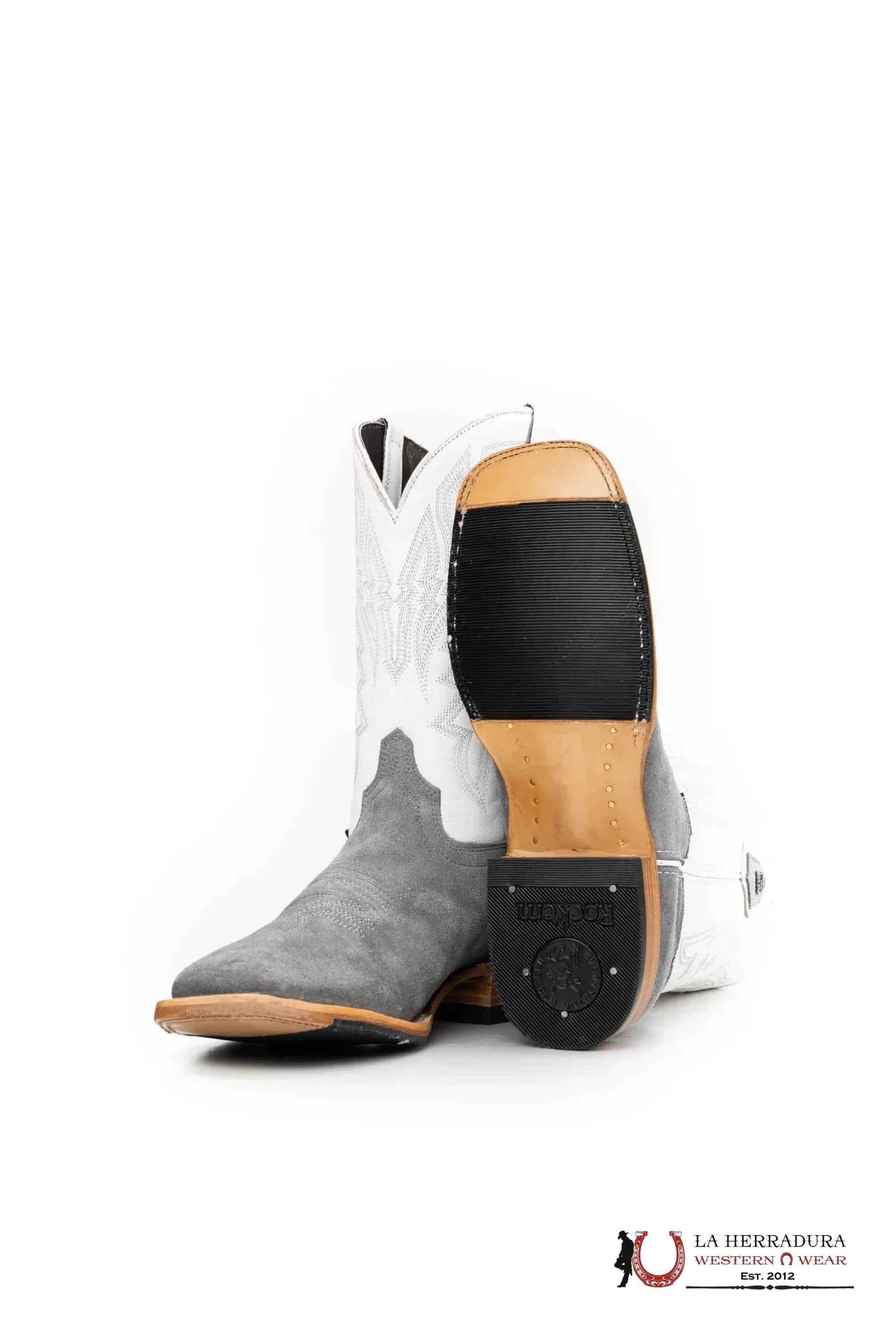 ROCKEM EST. ALPEZ GREY SWADE SQ. TOE BOOT BOTAS HOMBRES