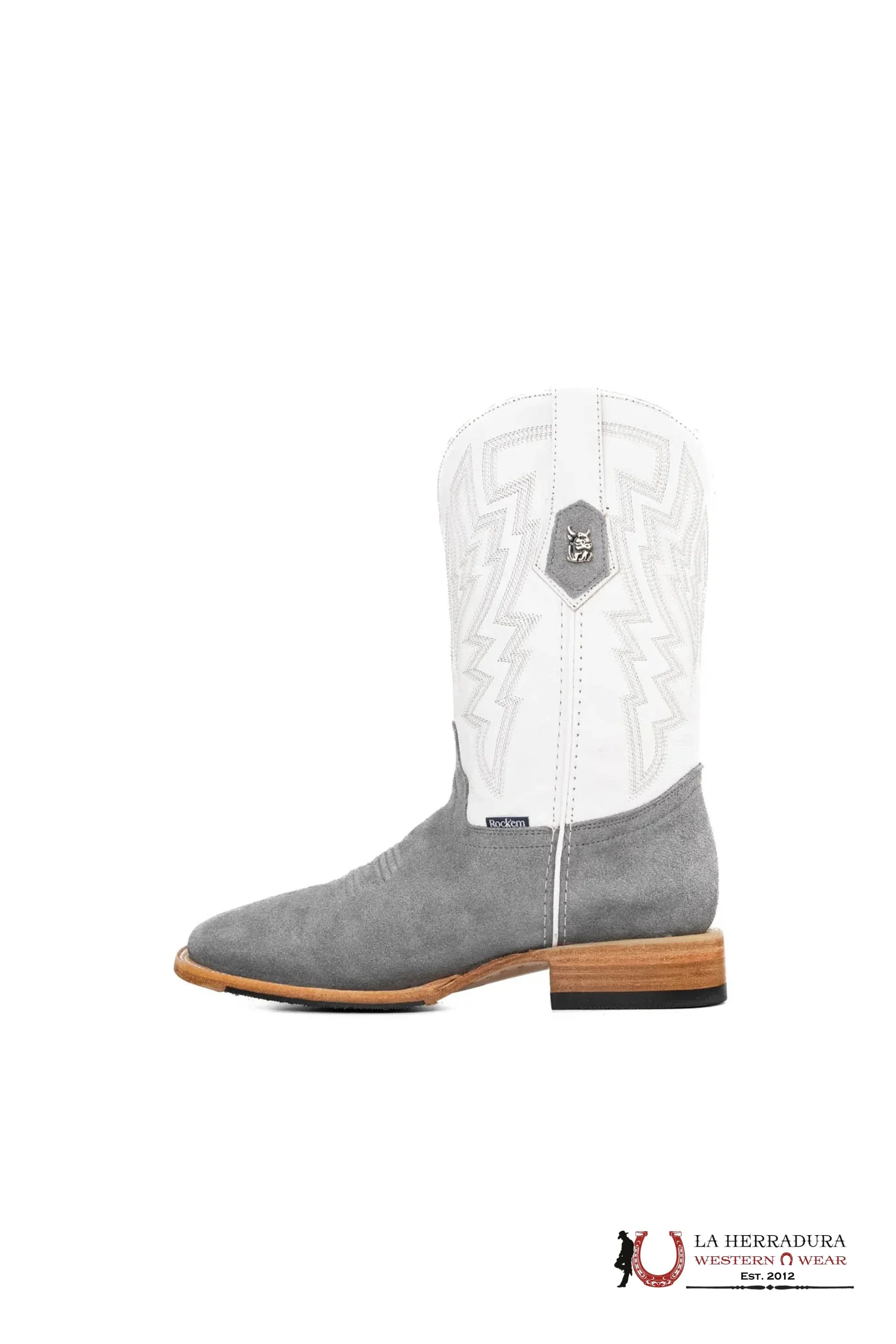 ROCKEM EST. ALPEZ GREY SWADE SQ. TOE BOOT BOTAS HOMBRES
