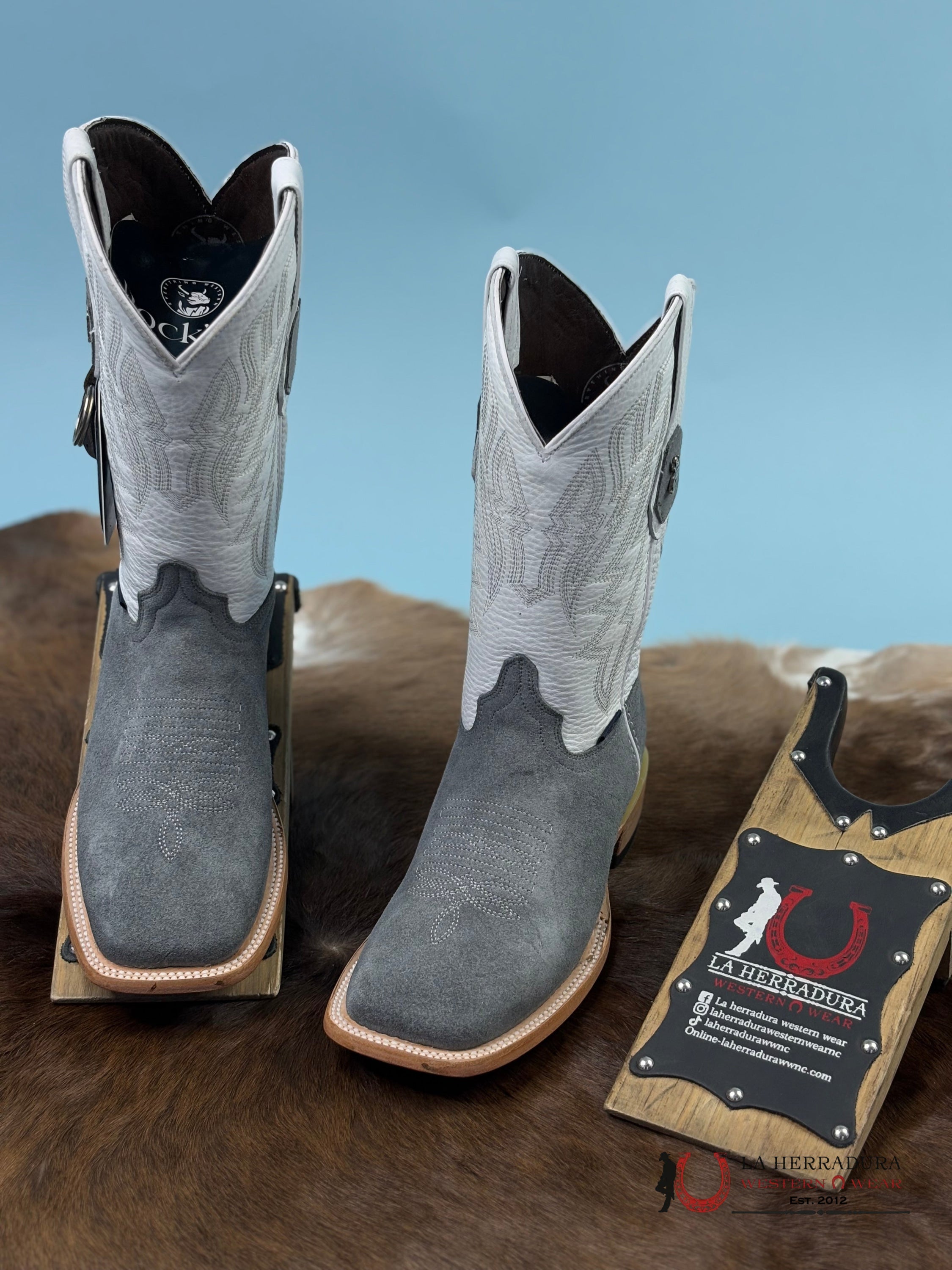 Men’s Rock’em Alpez Gamuza Gris Rata Botas Hombres