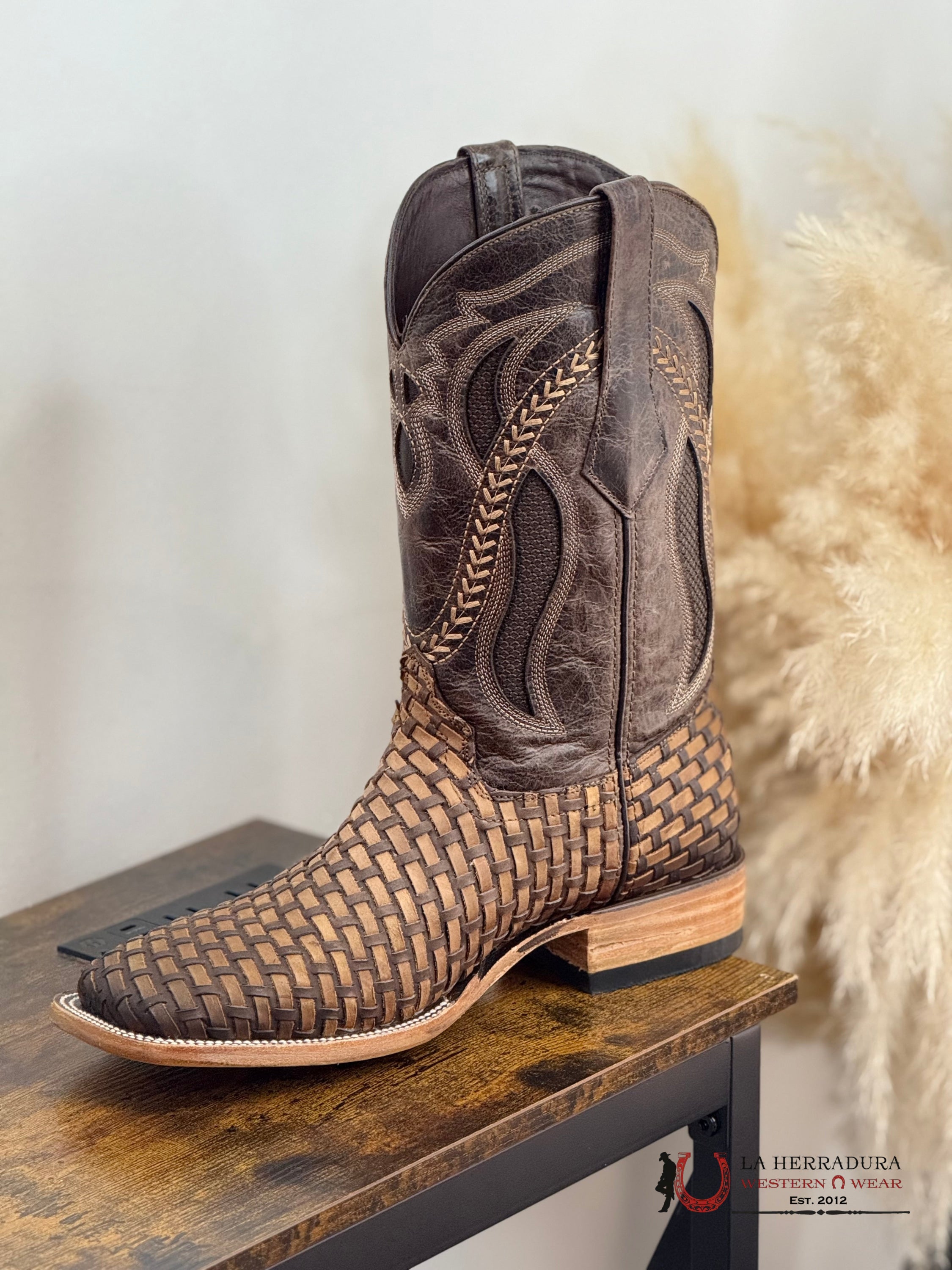 ROCKEM EST. HUNGRIA CRAZY CHOCO/TAN SQ. TOE BOOT BOTAS HOMBRES