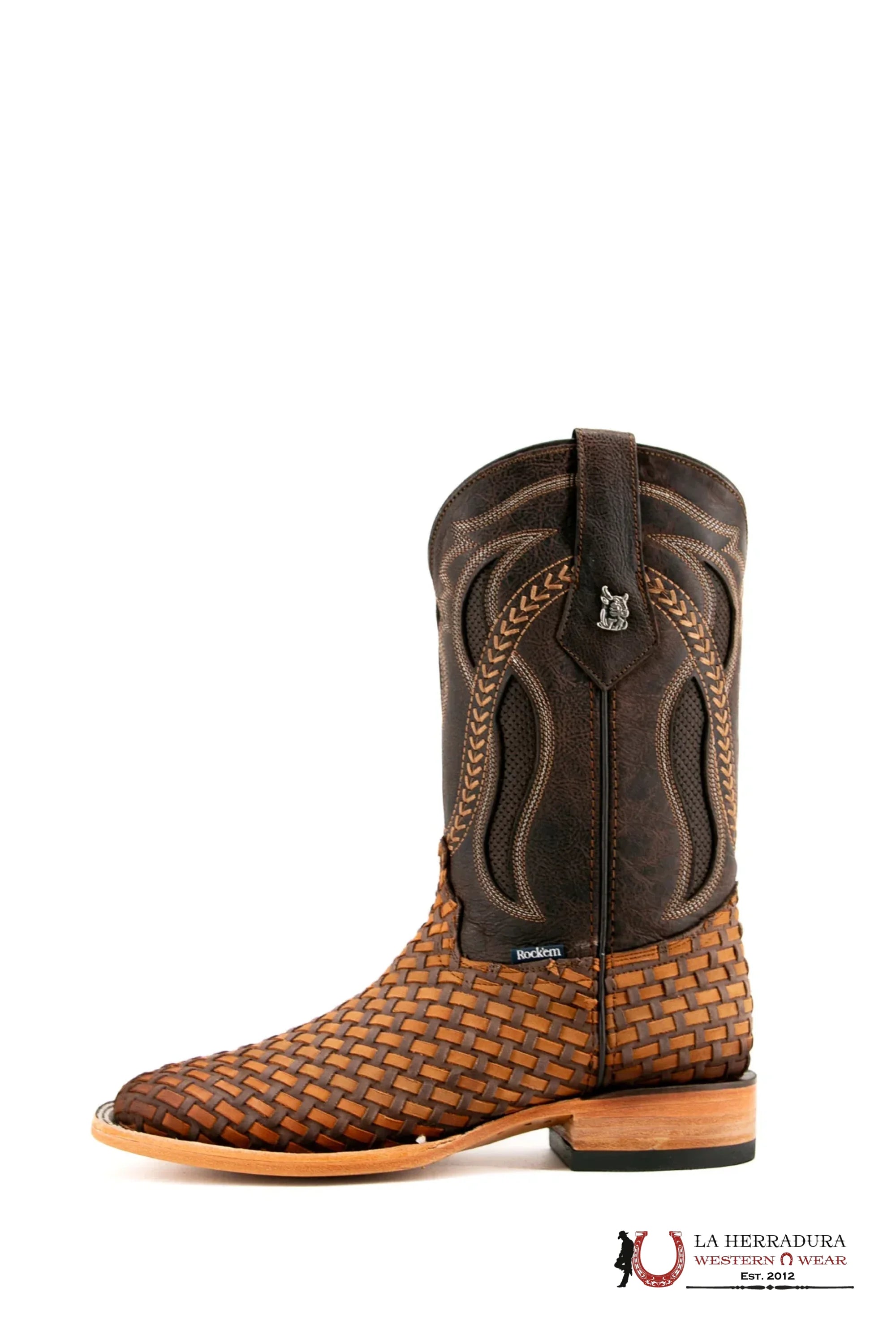 ROCKEM EST. HUNGRIA CRAZY CHOCO/TAN SQ. TOE BOOT BOTAS HOMBRES