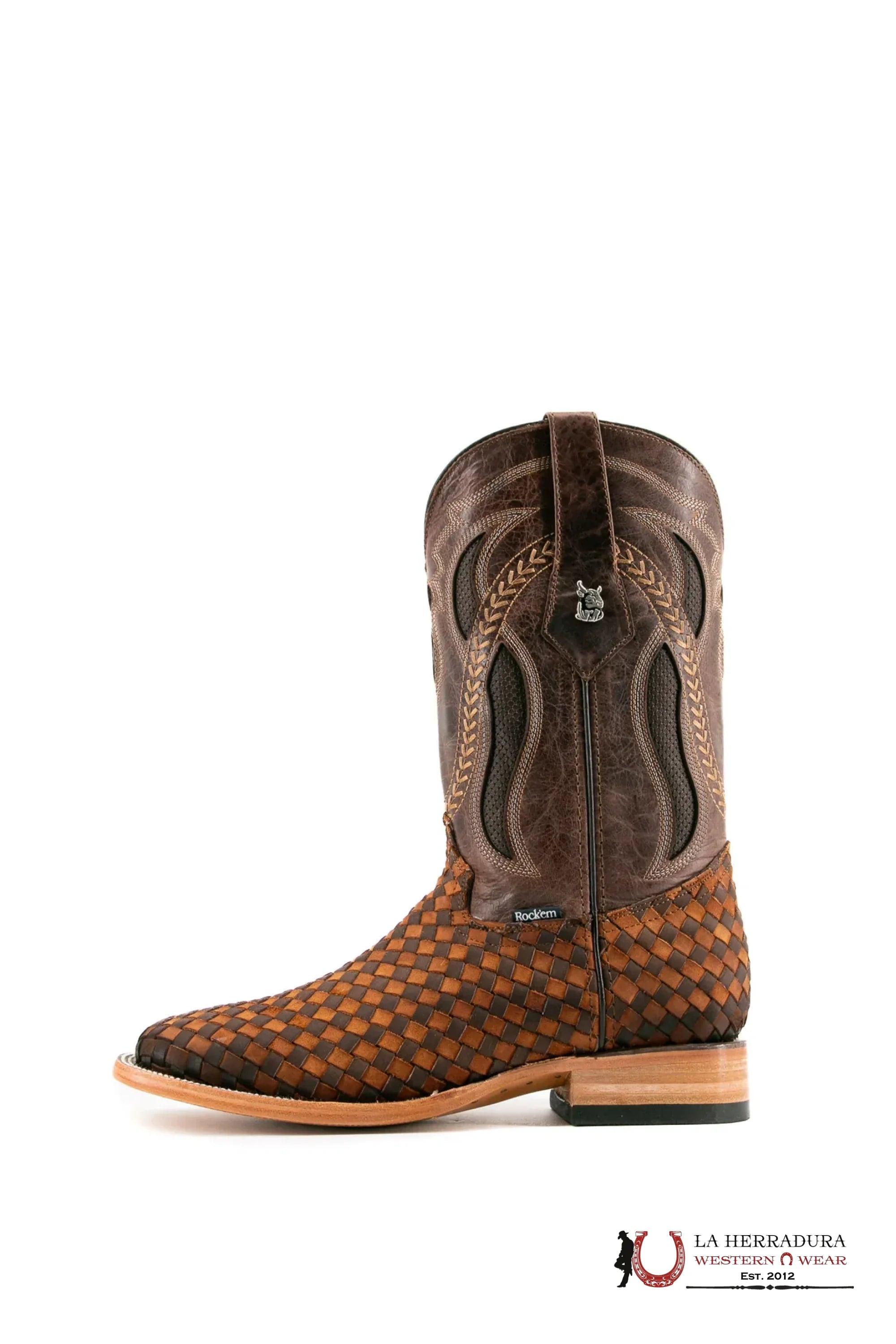 ROCKEM EST. SERBIA CRAZY CHOCO/TAN SQ. TOE BOOT BOTAS HOMBRES