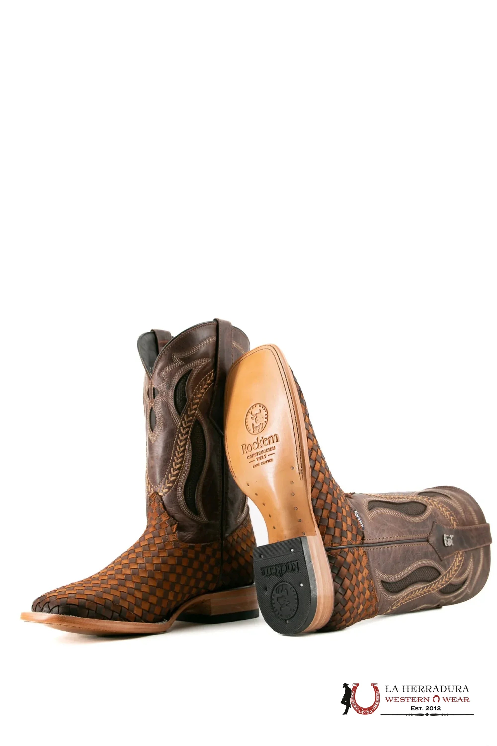 ROCKEM EST. SERBIA CRAZY CHOCO/TAN SQ. TOE BOOT BOTAS HOMBRES