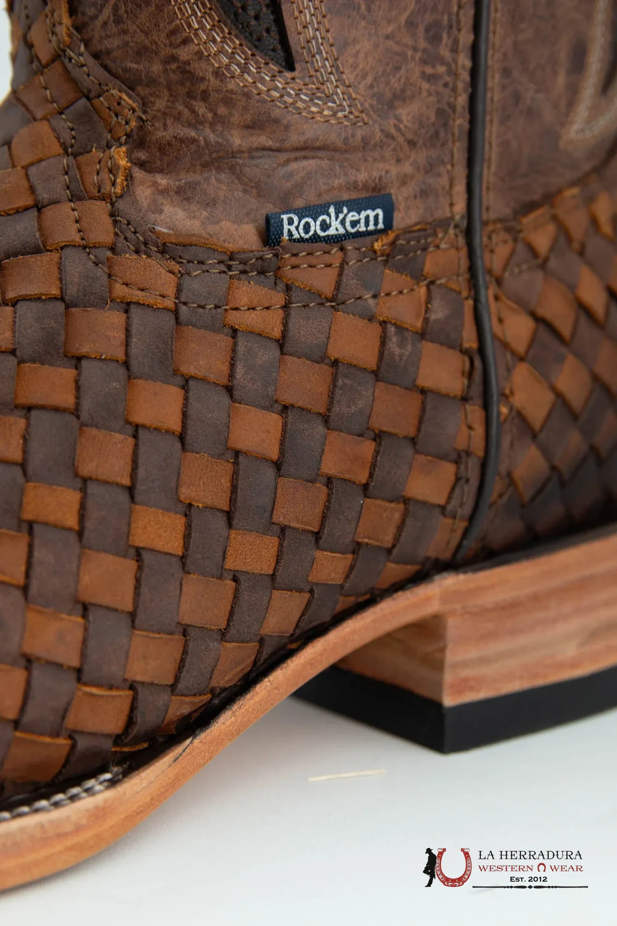 ROCKEM EST. SERBIA CRAZY CHOCO/TAN SQ. TOE BOOT BOTAS HOMBRES