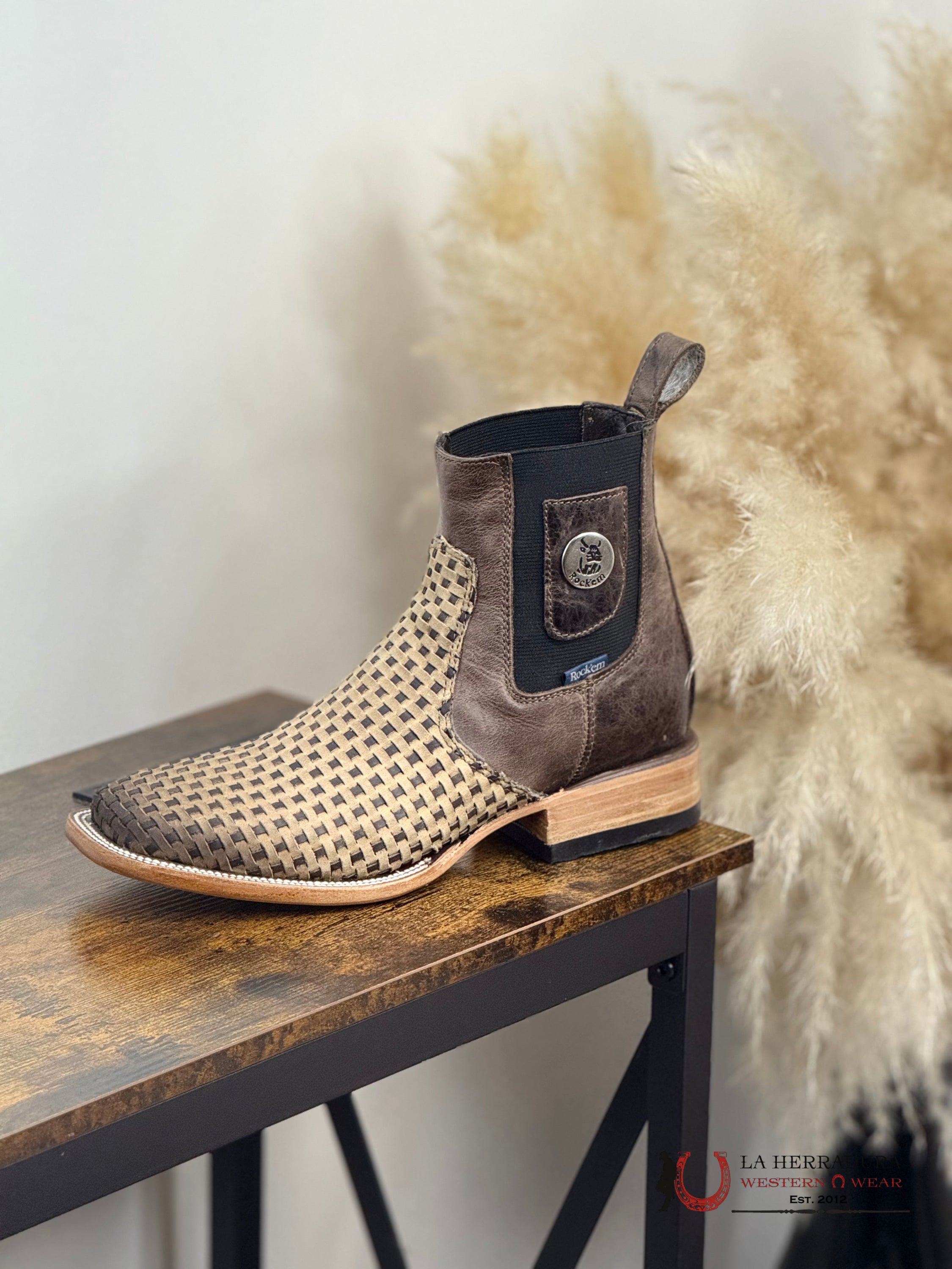 ROCK’EM SHORT BOOT FRANCIA CRAZY TOBACCO / CHOCO SQ. TOE BOTAS HOMBRES