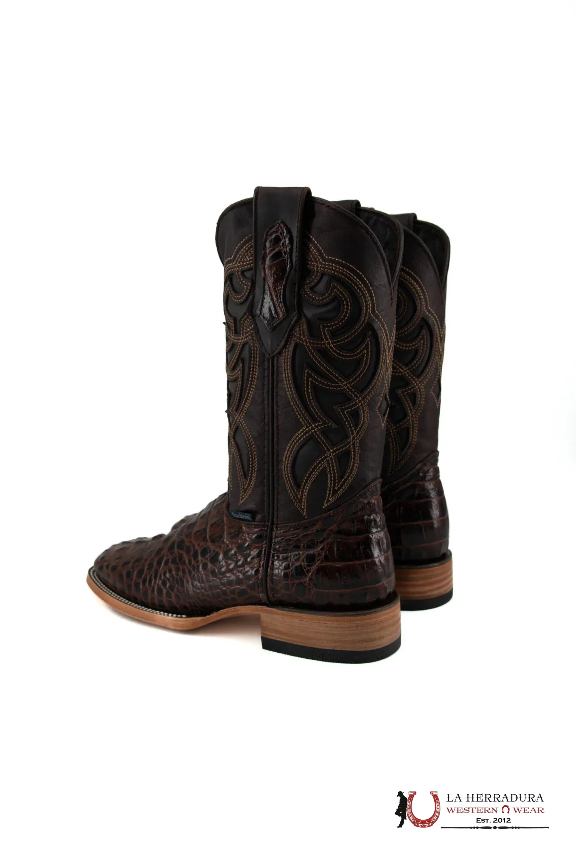 Mens Fuscus Caiman Cafe Boot Square Botas Hombres