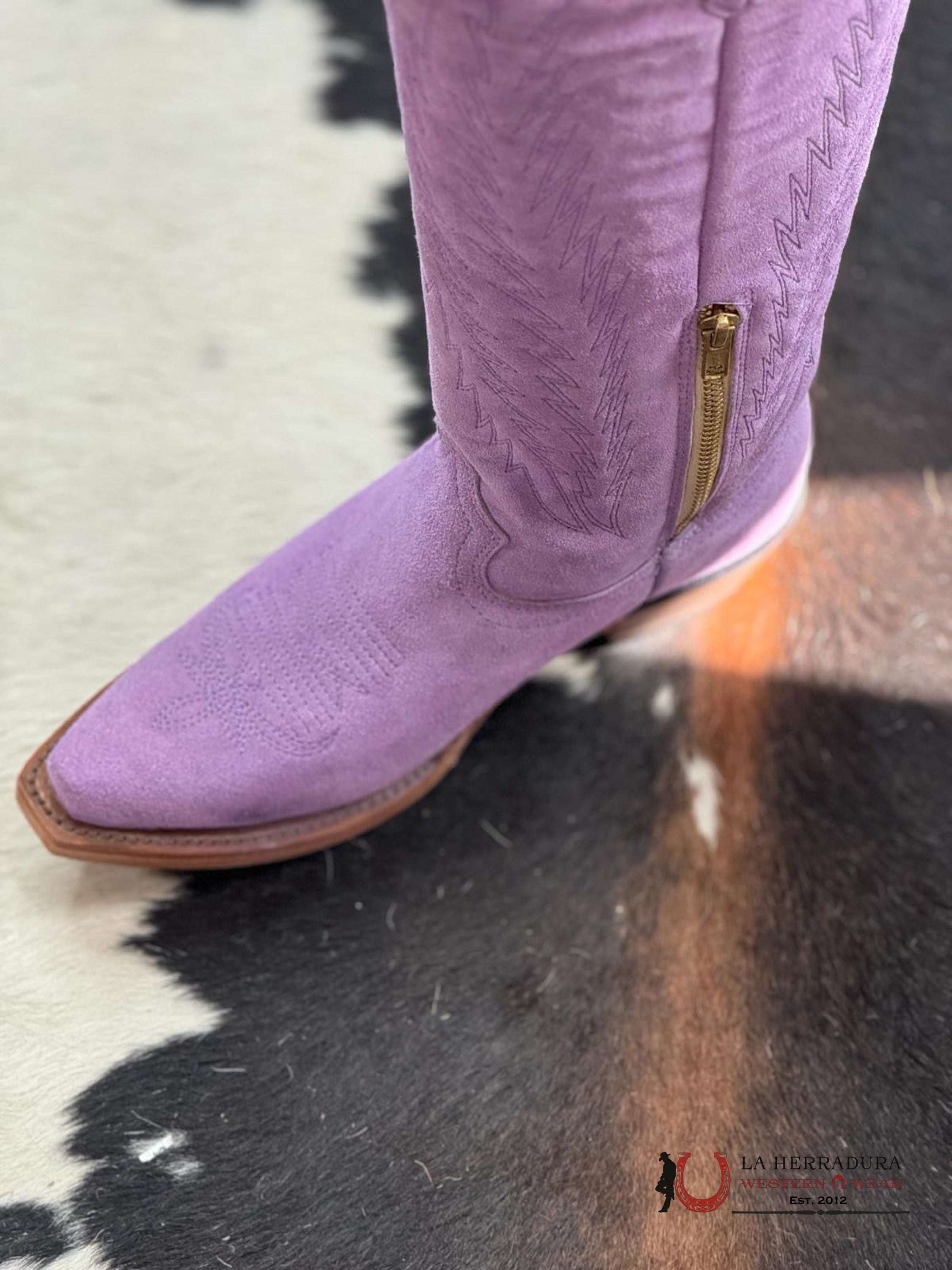 Rock’em Gamuza Lila Claro Snip Toe Tall Boot Botas Mujeres