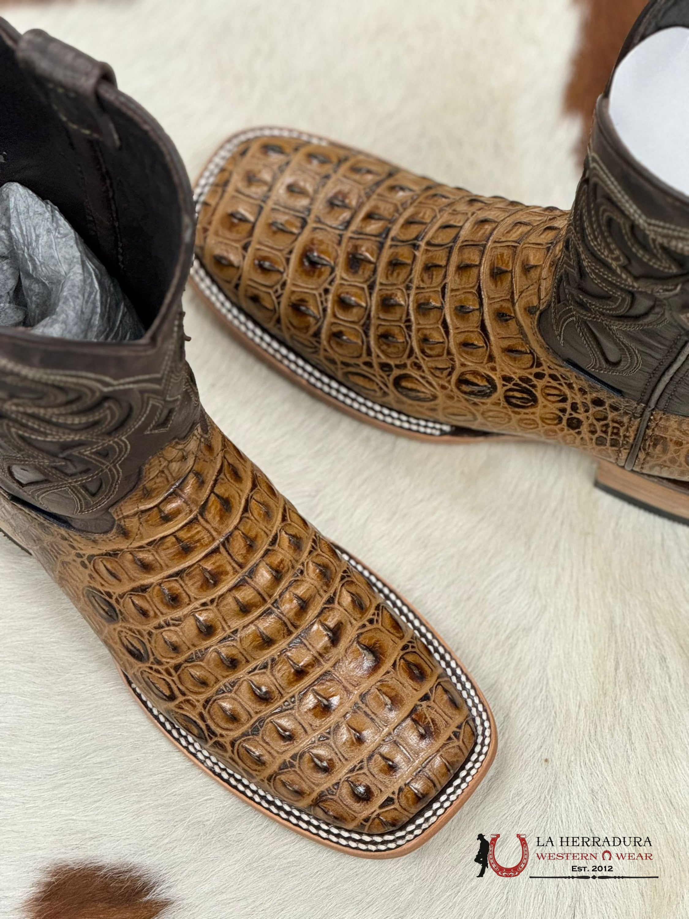 Mens Lomo De Nilo Miel Boot Botas Hombres