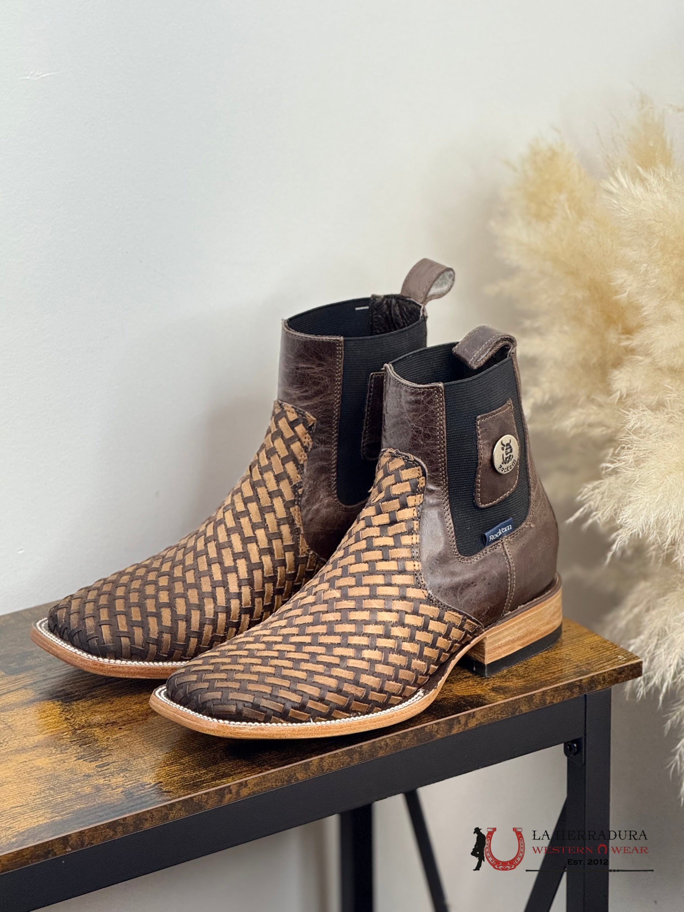 ROCK’EM SHORT BOOT HUNGRIA CHOCO/TAN SQ. TOE BOTAS HOMBRES