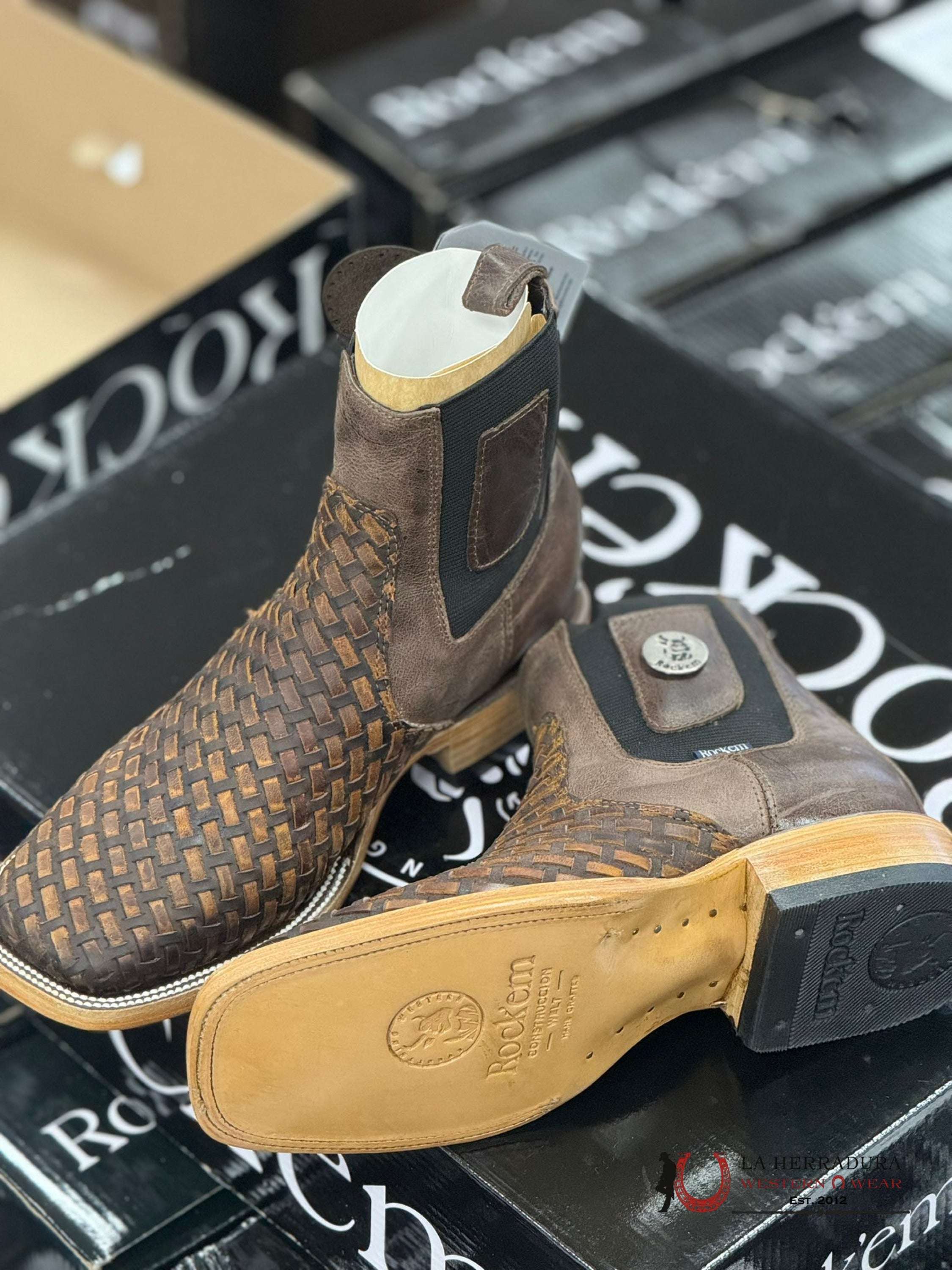 Rock’em Est Short Boot Hungria Crazy Choco Ebano Honey Botas Hombres