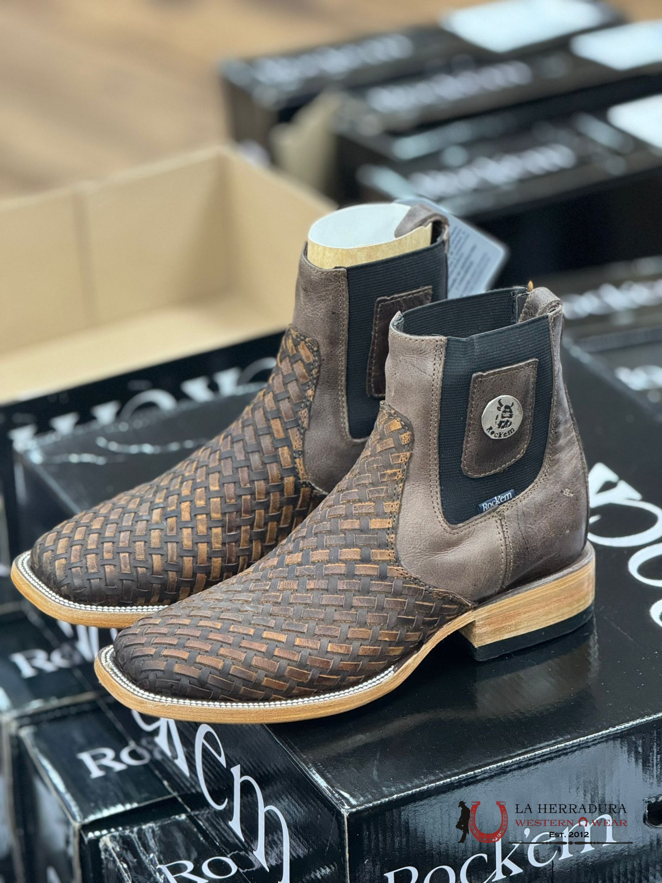 Rock’em Est Short Boot Hungria Crazy Choco Ebano Honey Botas Hombres