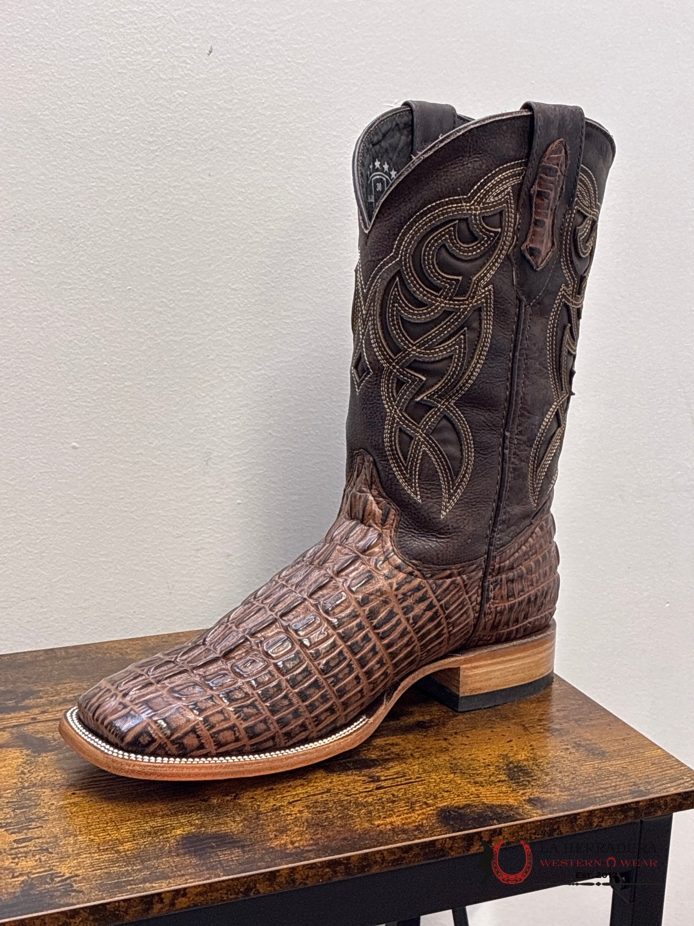 ROCKEM IMIT FUCUS COLA BROWN SQ. TOE BOTAS HOMBRES