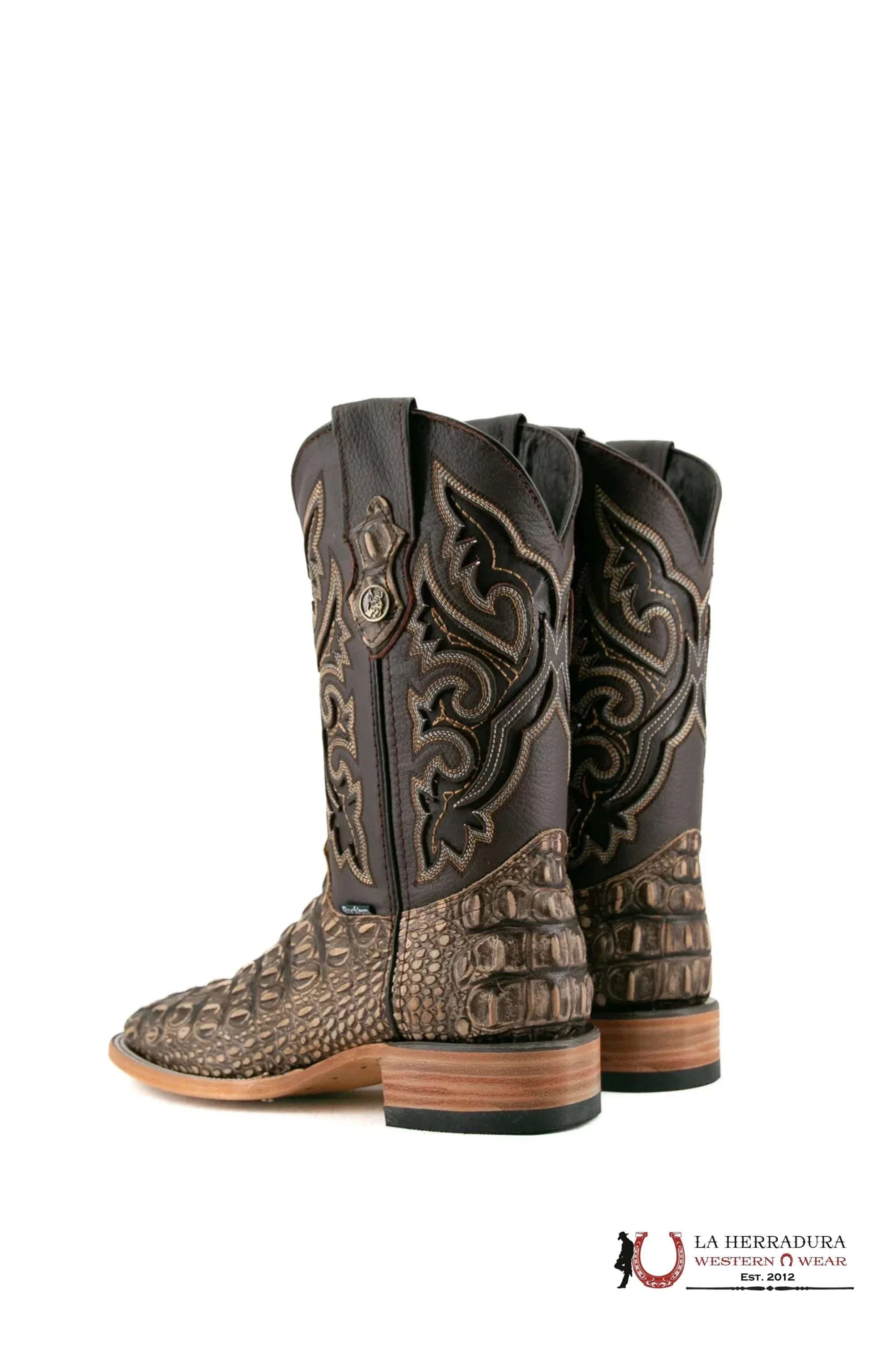 ROCKEM IMIT. LOMO GRANDE RUSTIC HONEY SQ. TOE BOOT BOTAS HOMBRES