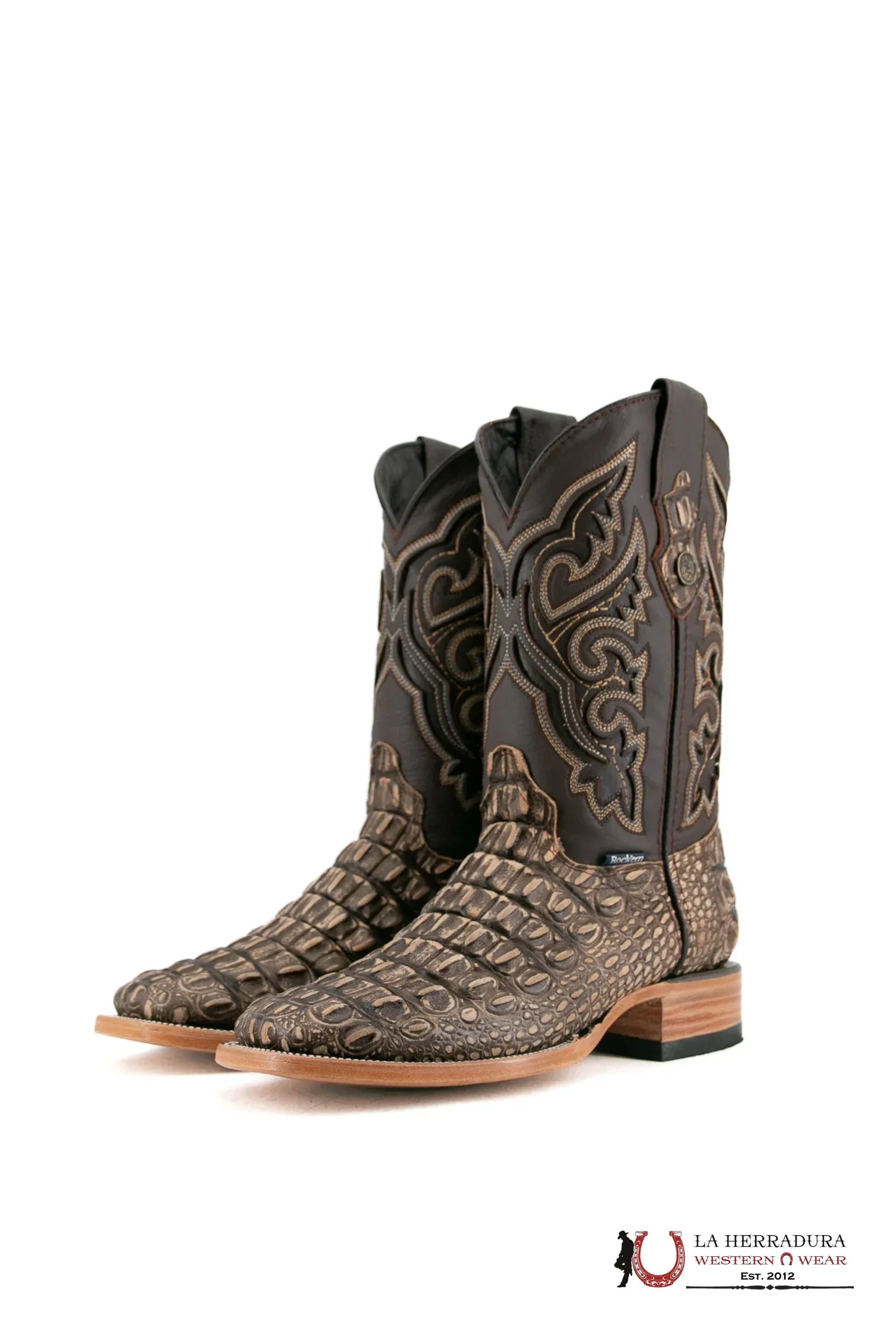 ROCKEM IMIT. LOMO GRANDE RUSTIC HONEY SQ. TOE BOOT BOTAS HOMBRES