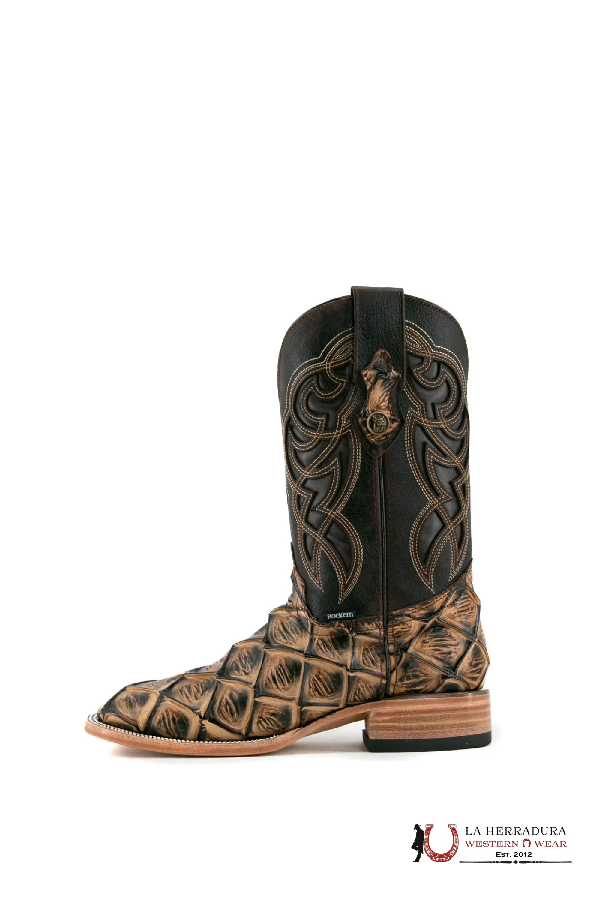 ROCKEM IMIT MAR Y TIERRA RUSTIC ORIX FISH SQ. TOE BOOT BOTAS HOMBRES