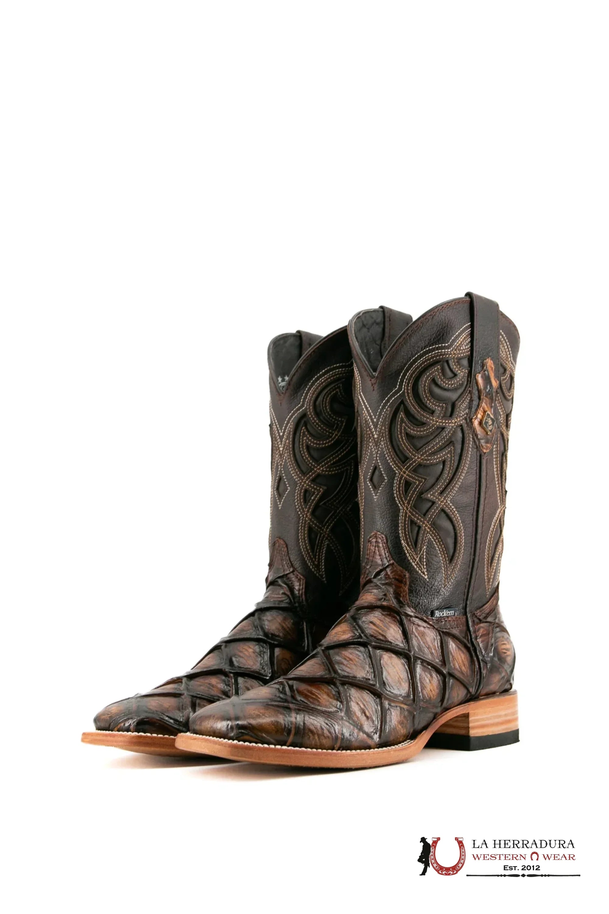 ROCKEM IMIT MAR Y TIERRA SHEDRON FISH SQ. TOE BOOT BOTAS HOMBRES