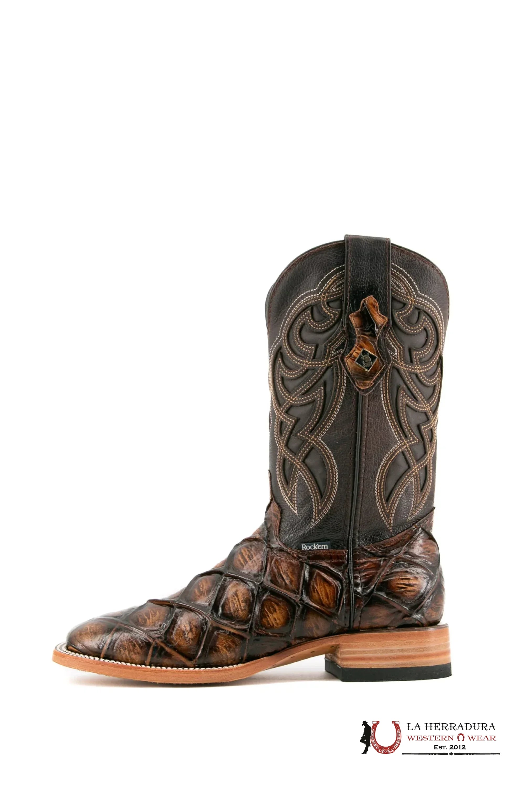 ROCKEM IMIT MAR Y TIERRA SHEDRON FISH SQ. TOE BOOT BOTAS HOMBRES