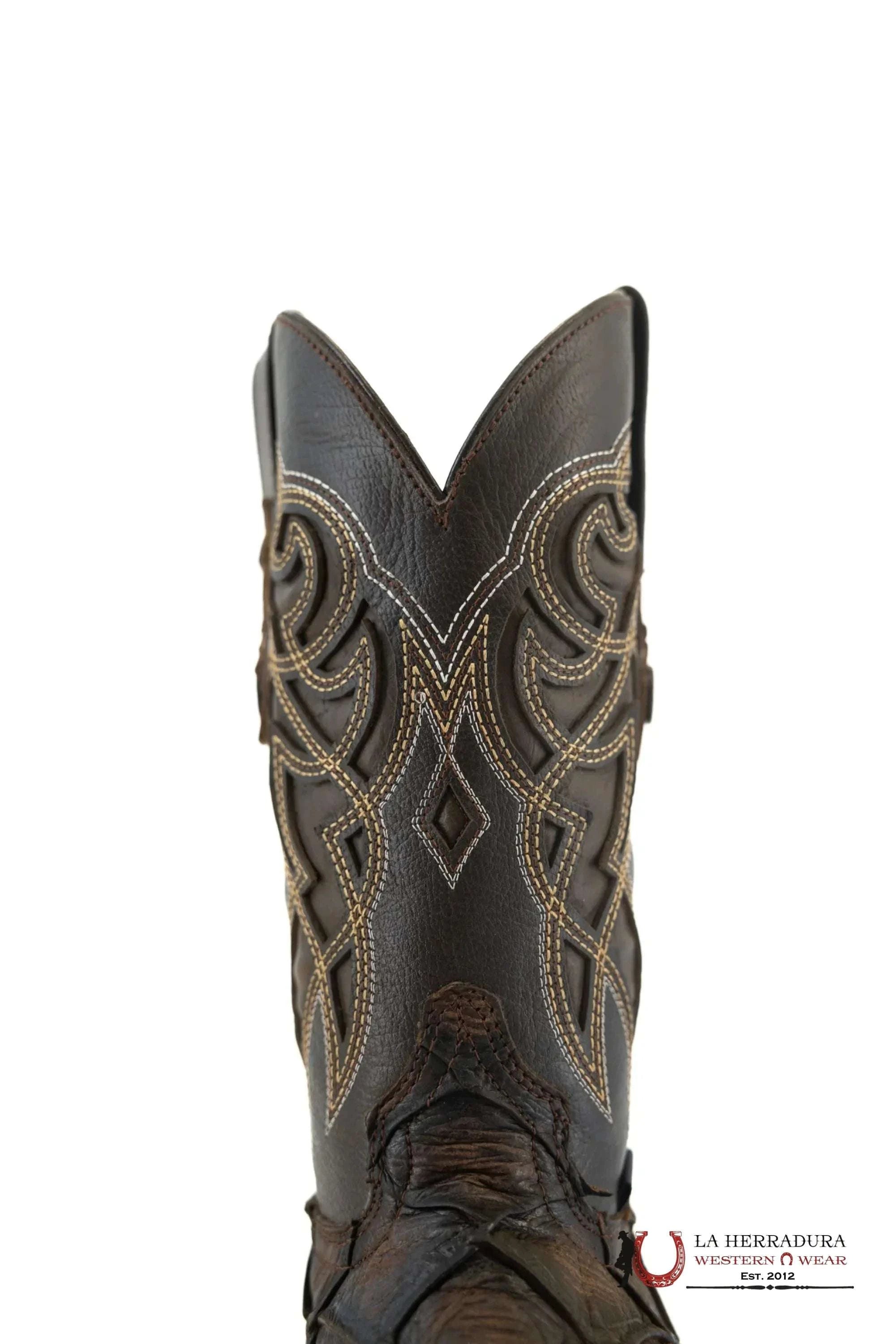 Mens Imit Pez Pirarucu Mar Y Tierra Cafe Rustico Boot Botas Hombres