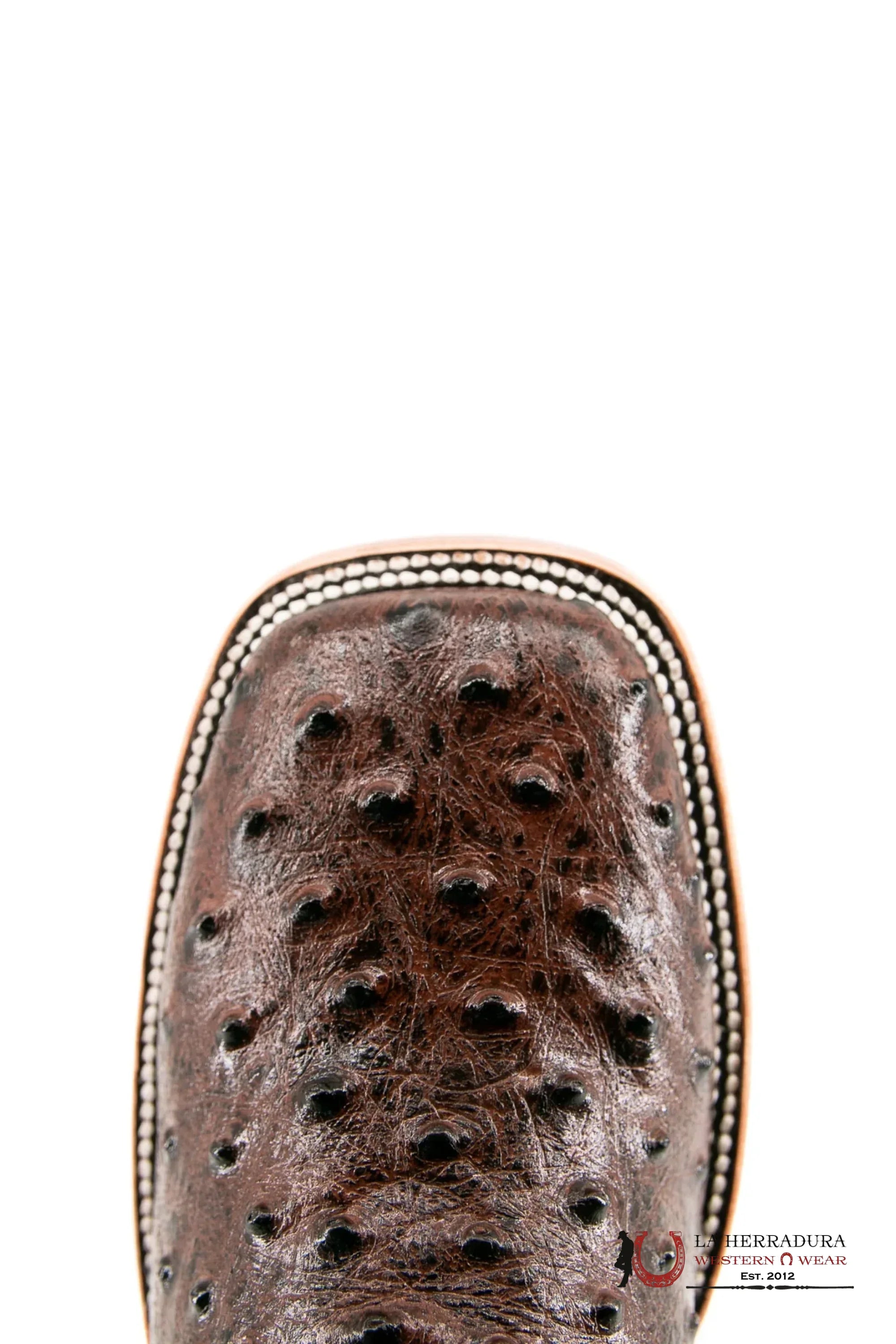 ROCKEM IMIT RANCH BROWN OSTRICH SQ. TOE BOOT BOTAS HOMBRES