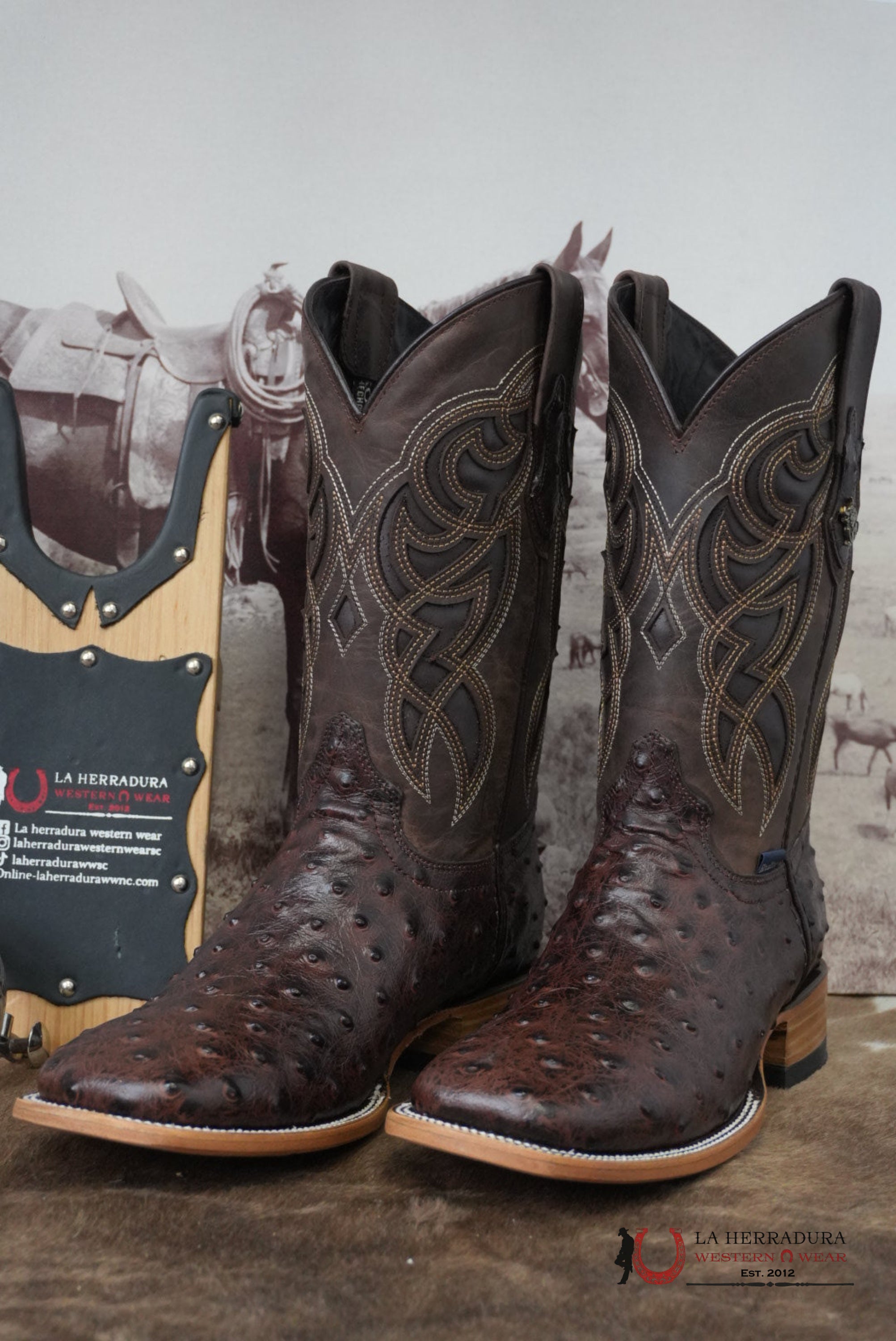 Rock’em Imit. Avestruz Ranche Cafe BOTAS HOMBRES