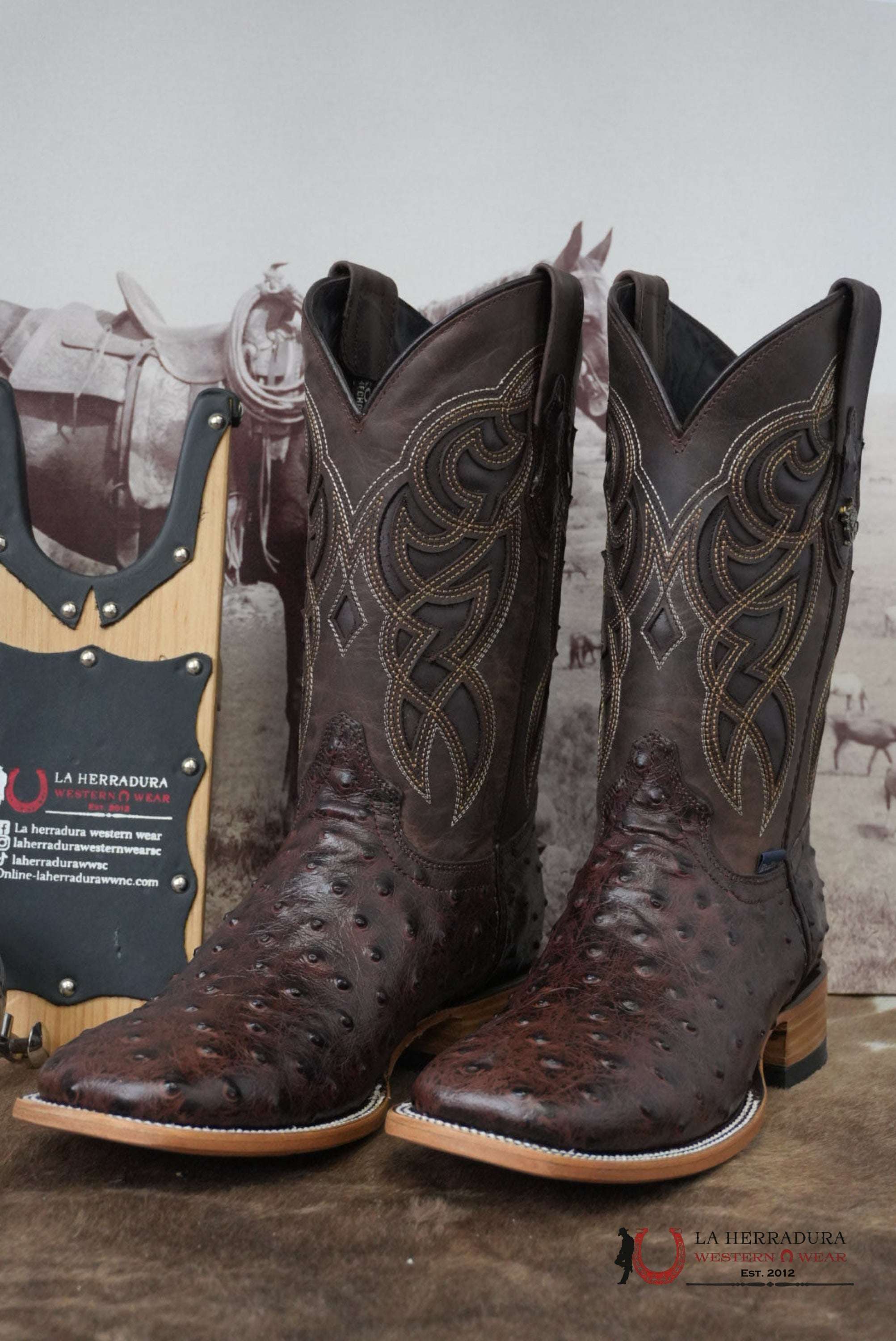 Rock’em Imit. Avestruz Ranche Cafe BOTAS HOMBRES