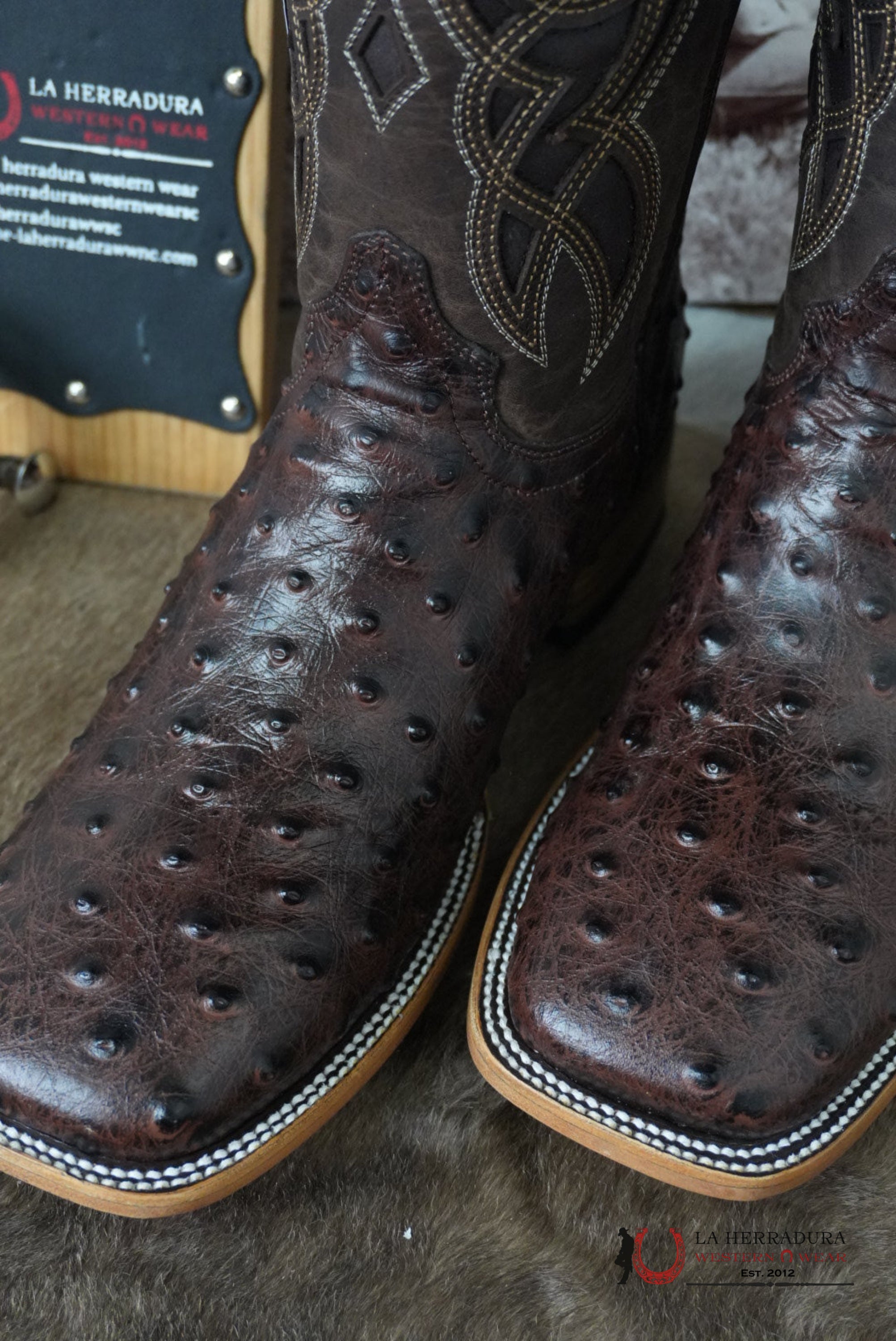 Rock’em Imit. Avestruz Ranche Cafe BOTAS HOMBRES