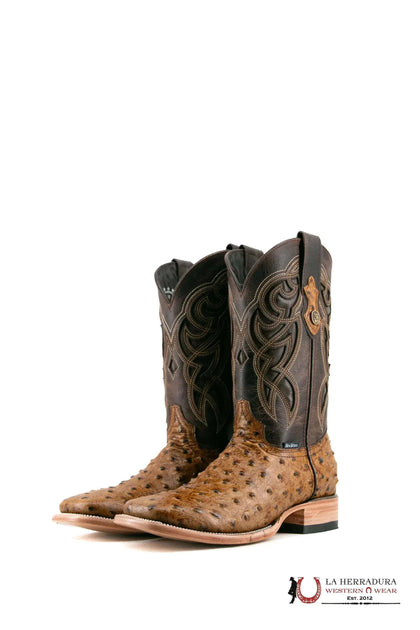 ROCKEM IMIT RANCH HONEY OSTRICH MAPLE SQ. TOE BOOT