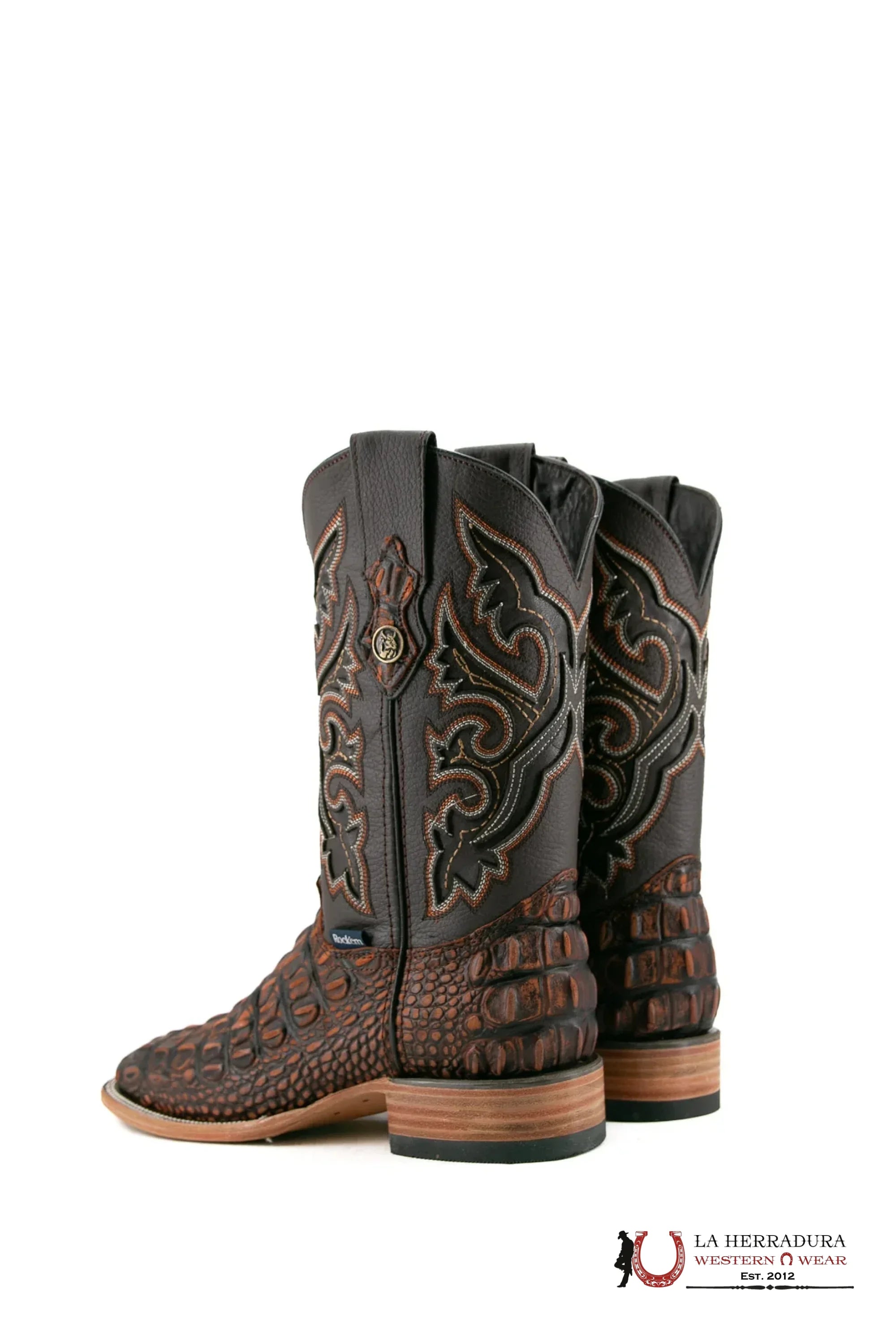 ROCKEM IMIT. LOMO GRANDE RUSTIC SHEDRON SQ. TOE BOOT BOTAS HOMBRES