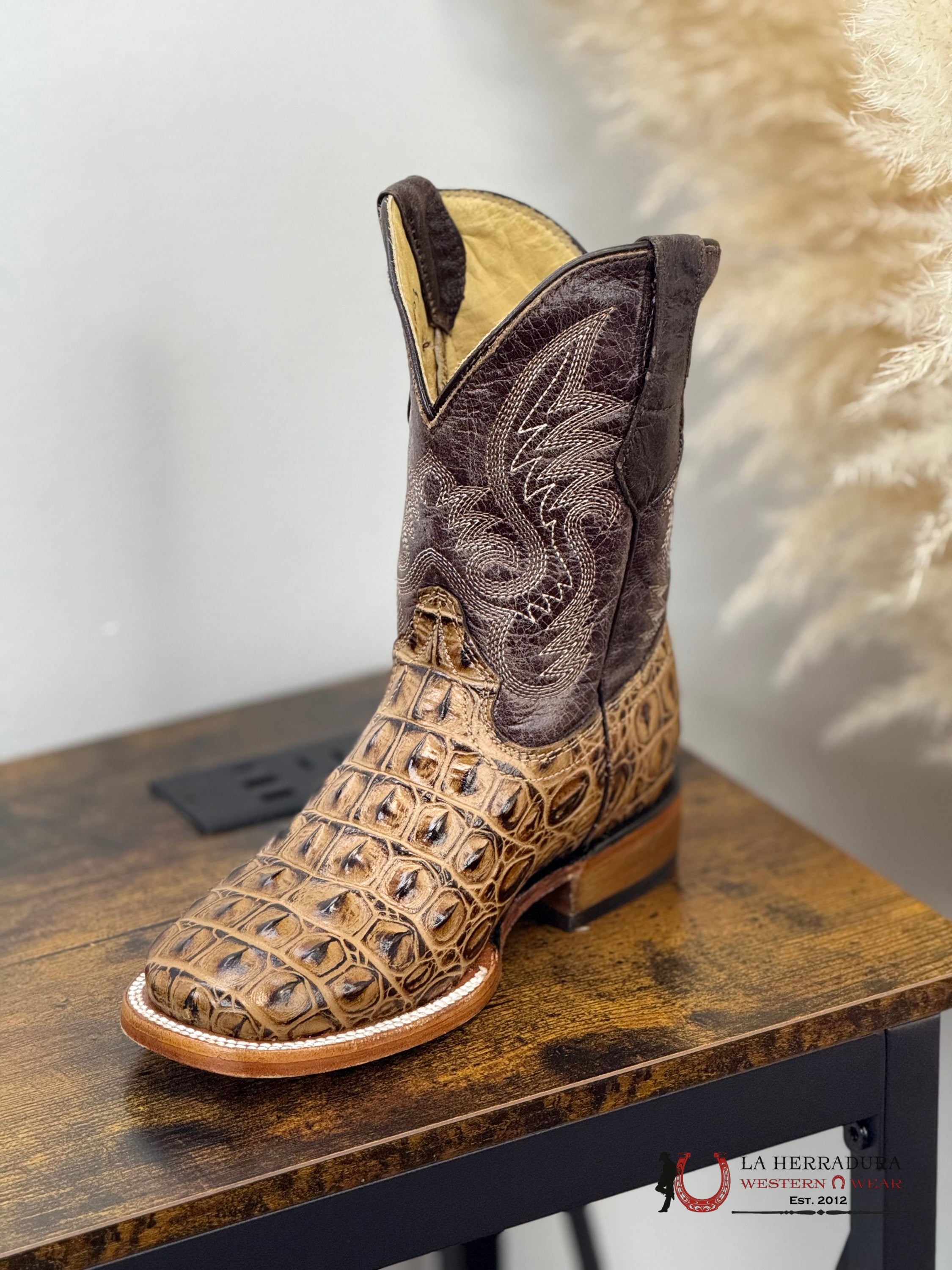 ROCKEM KIDS LOMO DE NILO HONEY SUELA CUERO SQ. TOE NIÑOS