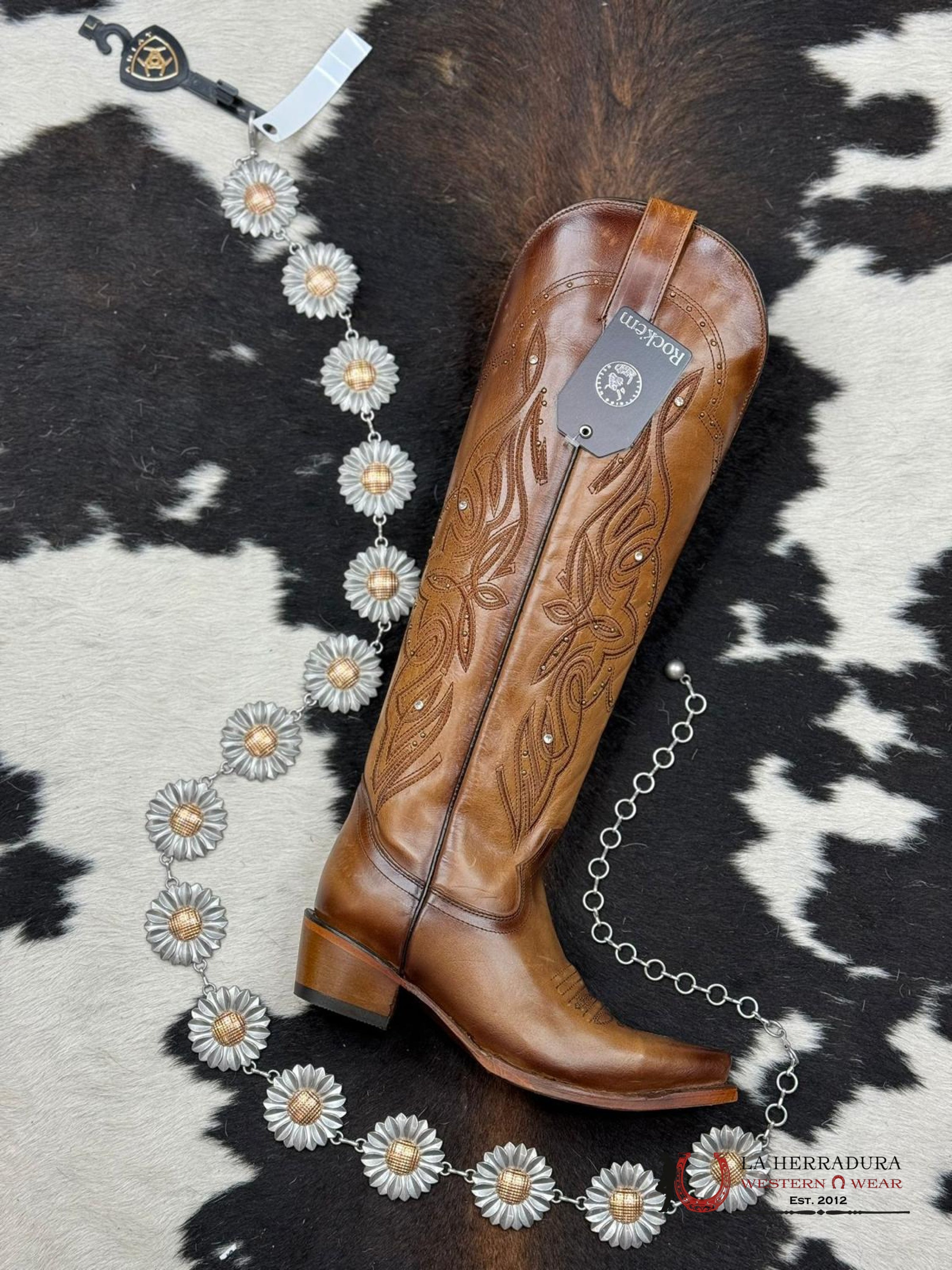 Rock’em Lucido Miel Snip Toe Tall Boot Botas Mujeres